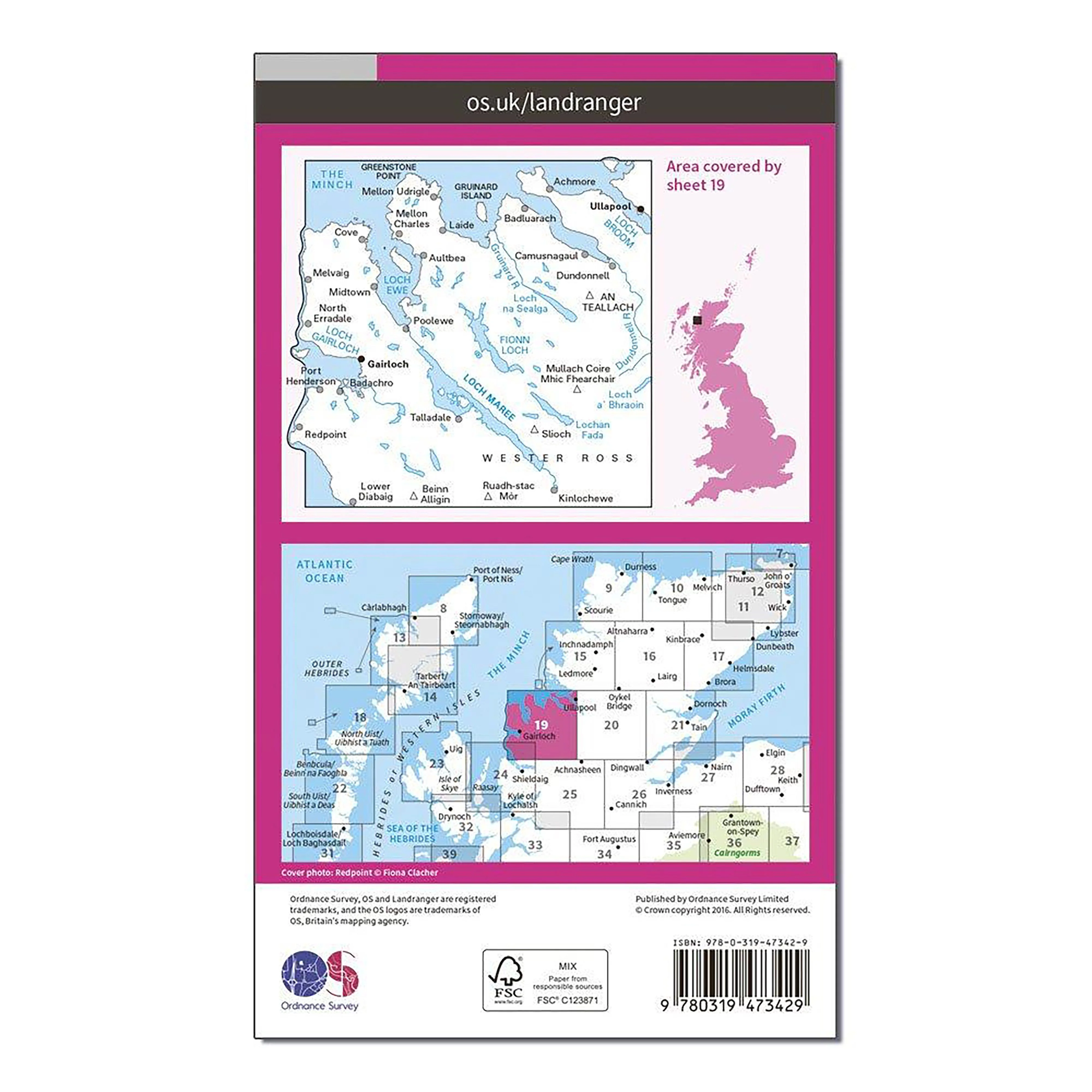 Landranger Active 19 Gairloch & Ullapool, Loch Maree Map With Digital Version - Image 2