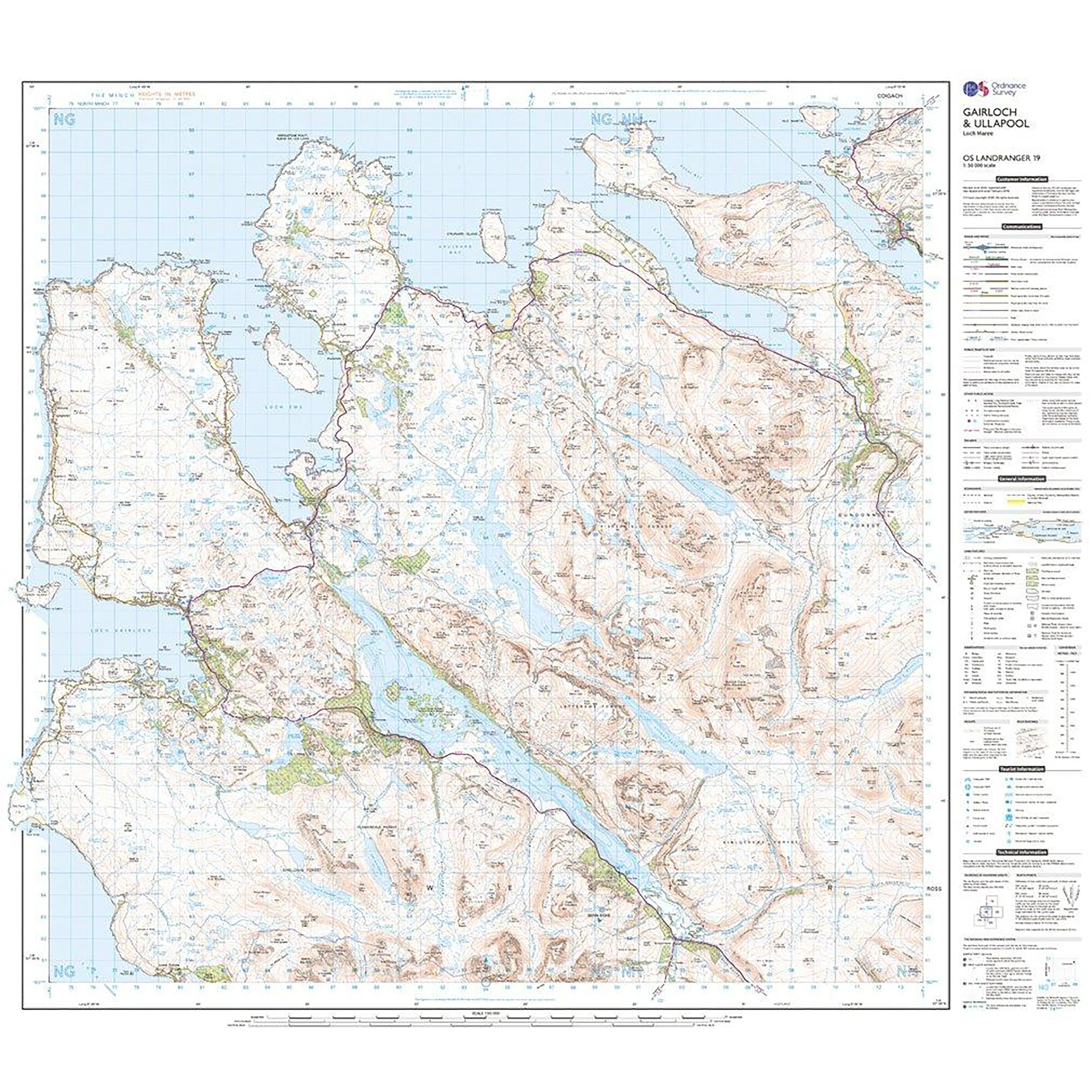 Landranger Active 19 Gairloch & Ullapool, Loch Maree Map With Digital Version - Image 3
