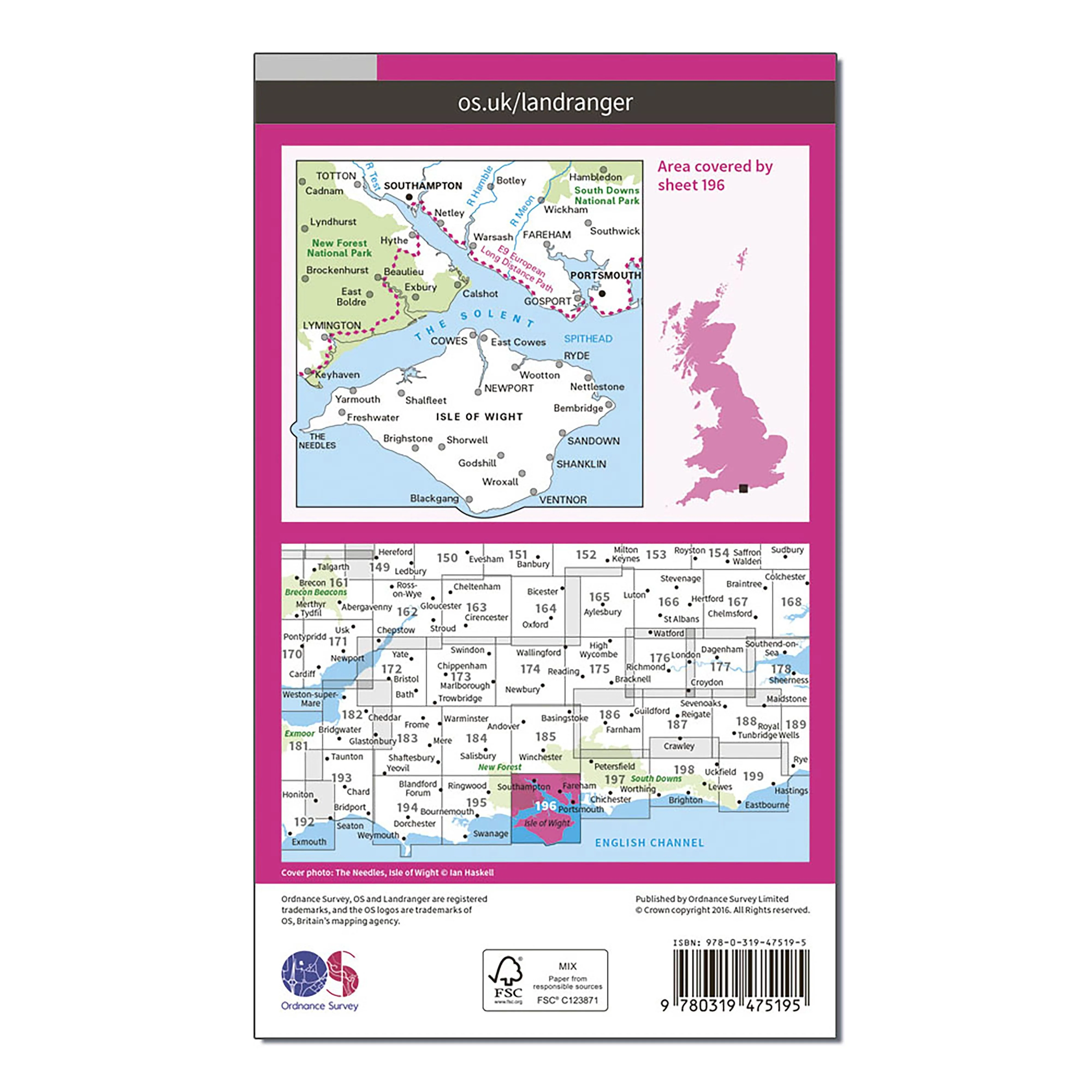 Landranger Active 196 The Solent & the Isle of Wight, Southampton & Portsmouth Map With Digital Version - Image 2