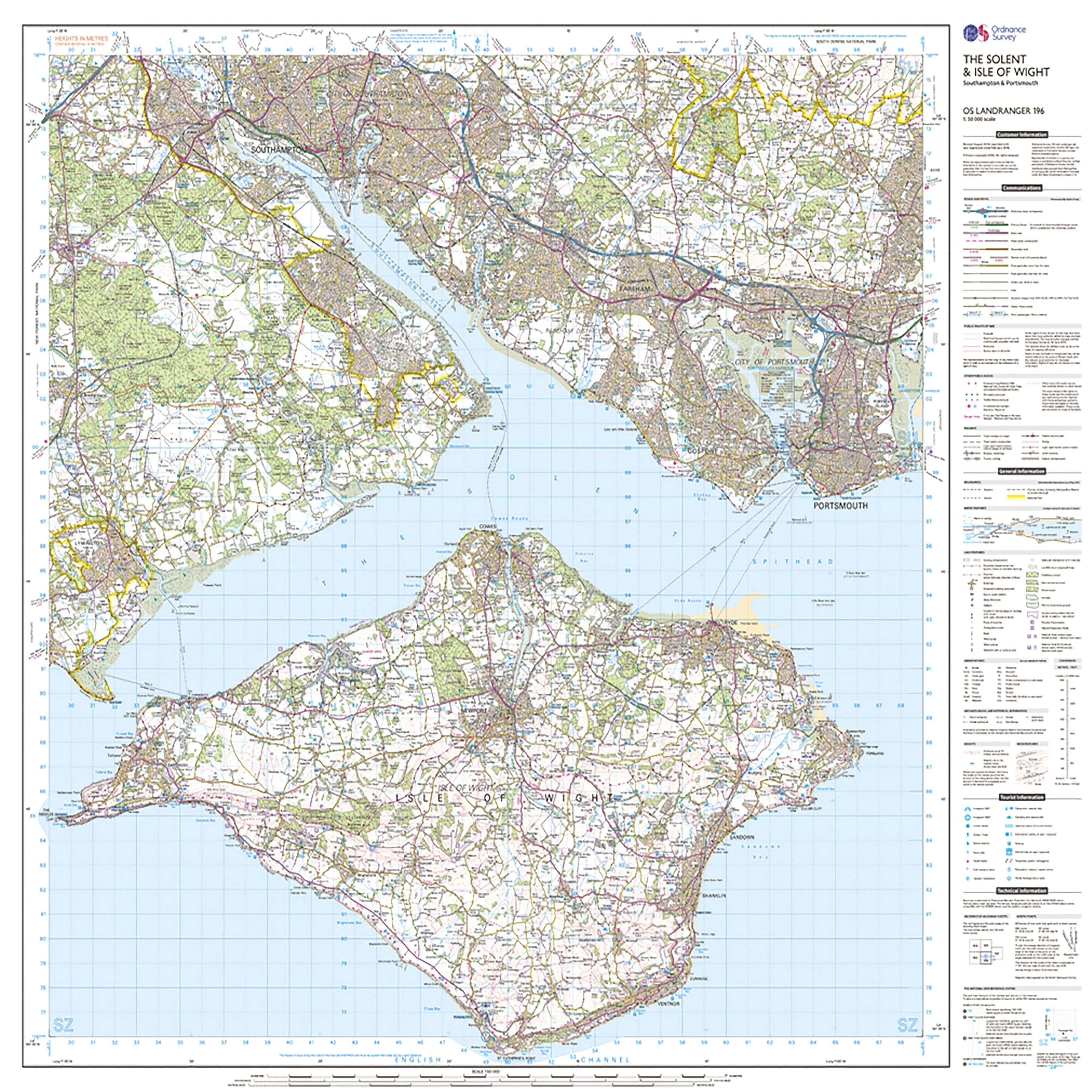 Landranger Active 196 The Solent & the Isle of Wight, Southampton & Portsmouth Map With Digital Version - Image 3