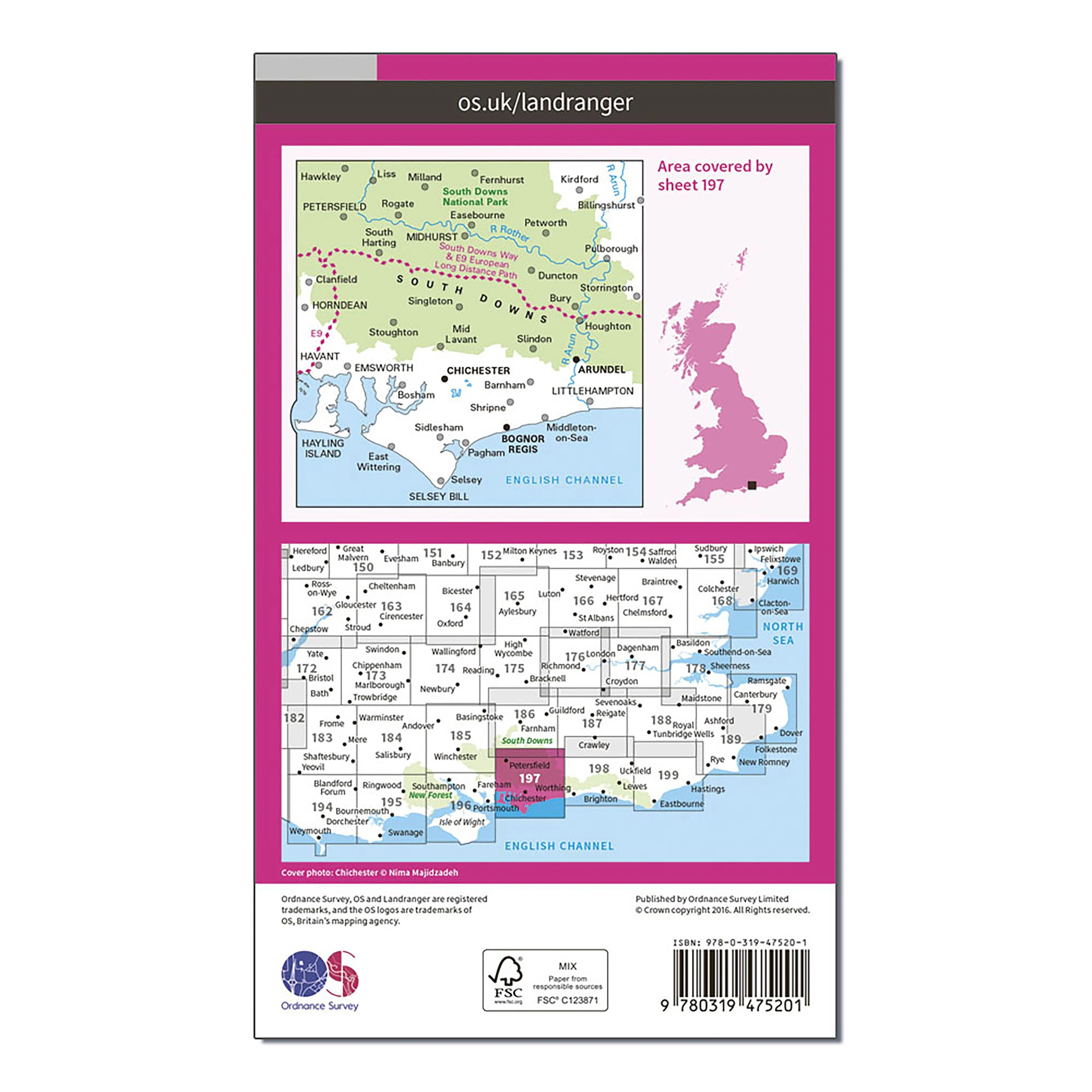 Landranger Active 197 Chichester & The South Downs Map With Digital Version - Image 2