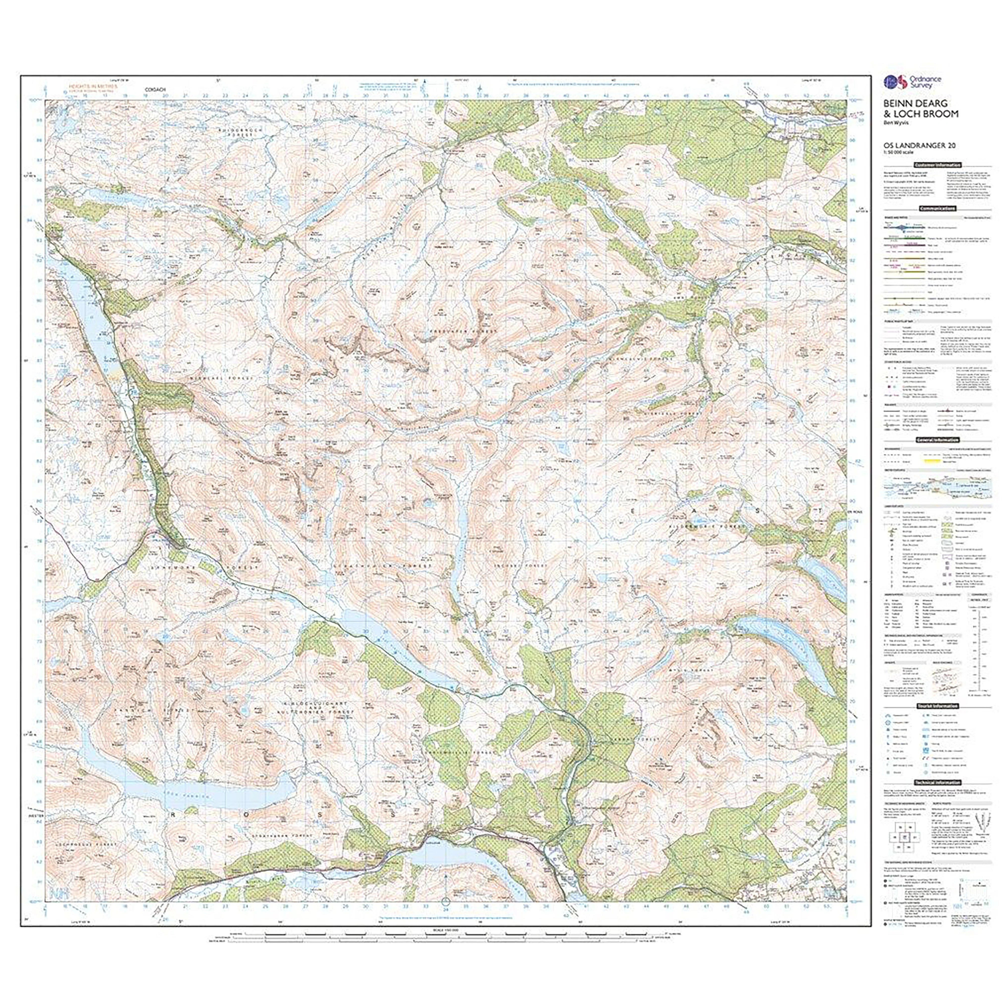 Landranger Active 20 Beinn Dearg & Loch Broom Map With Digital Version - Image 3