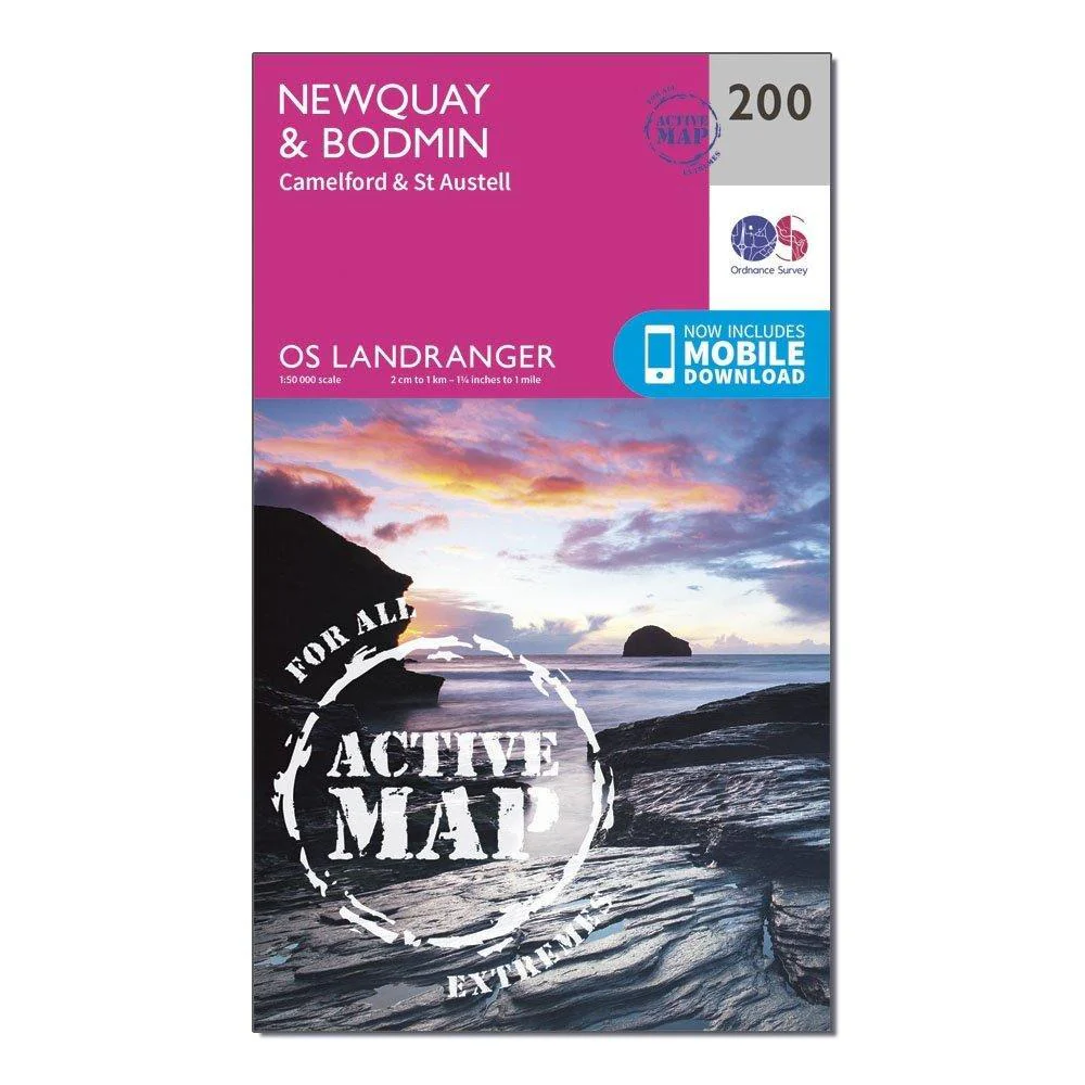 Landranger Active 200 Newquay, Bodmin, Camelford & St Austell Map With Digital Version - Image 4