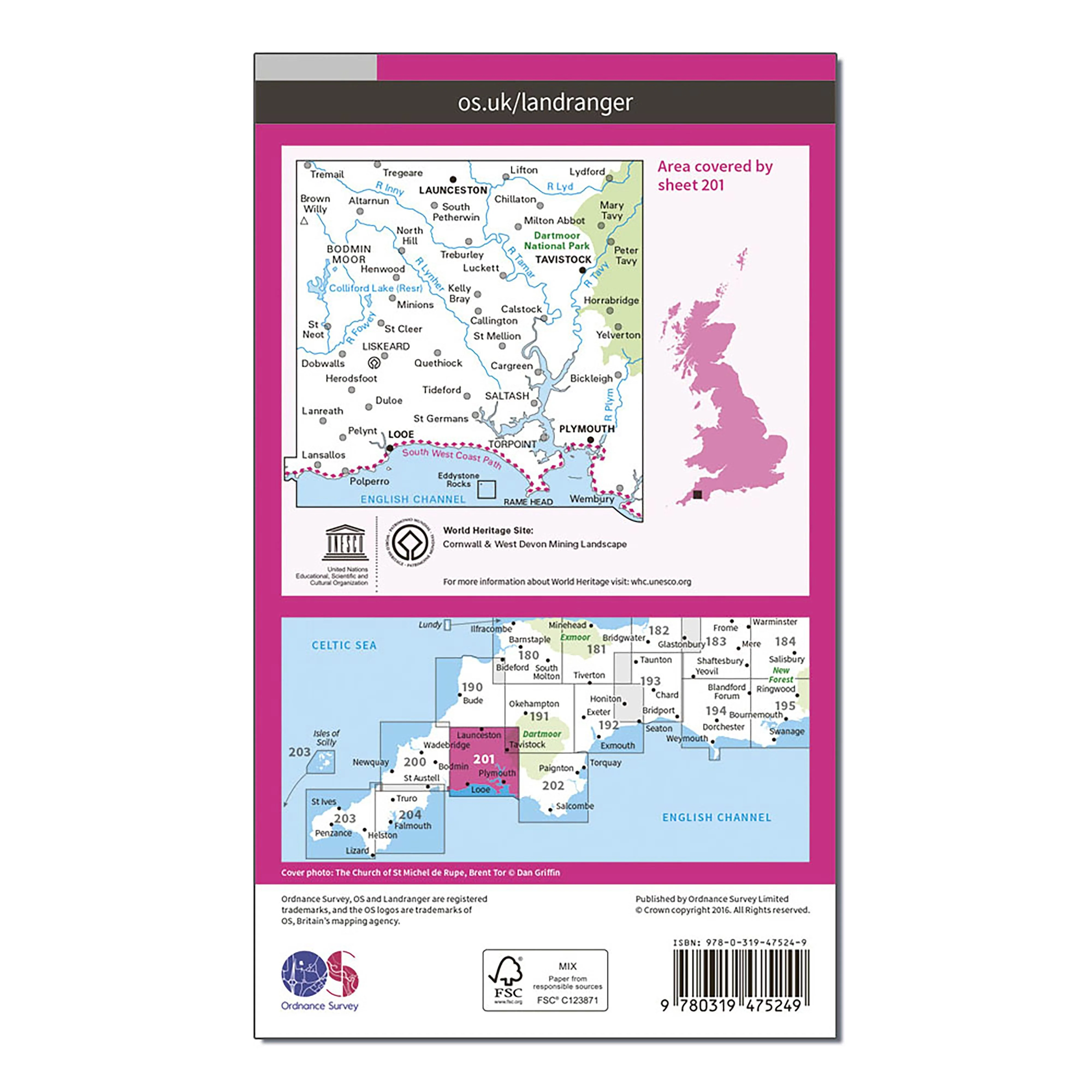 Landranger Active 201 Plymouth, Launceston, Tavistock & looe Map With Digital Version - Image 2