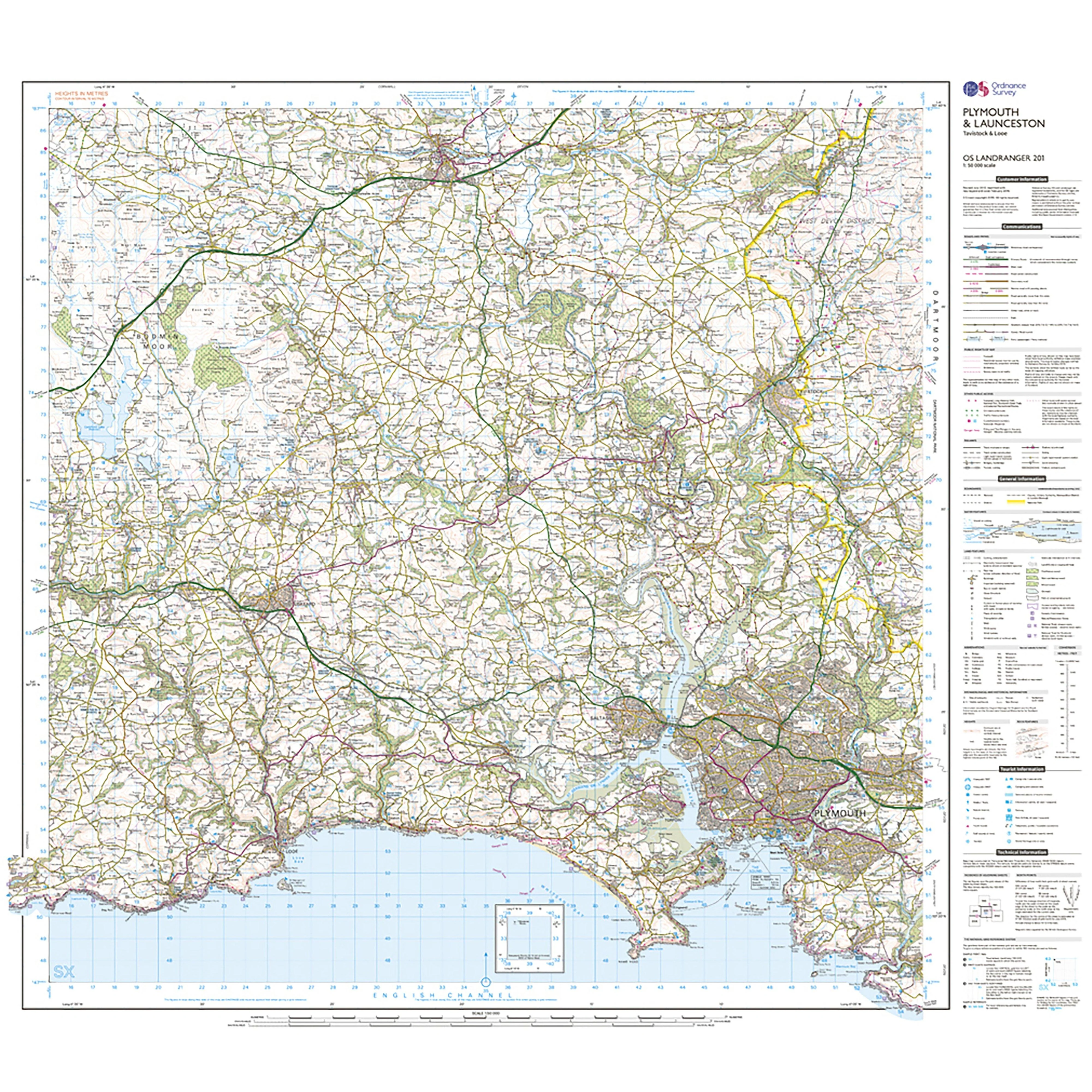 Landranger Active 201 Plymouth, Launceston, Tavistock & looe Map With Digital Version - Image 3