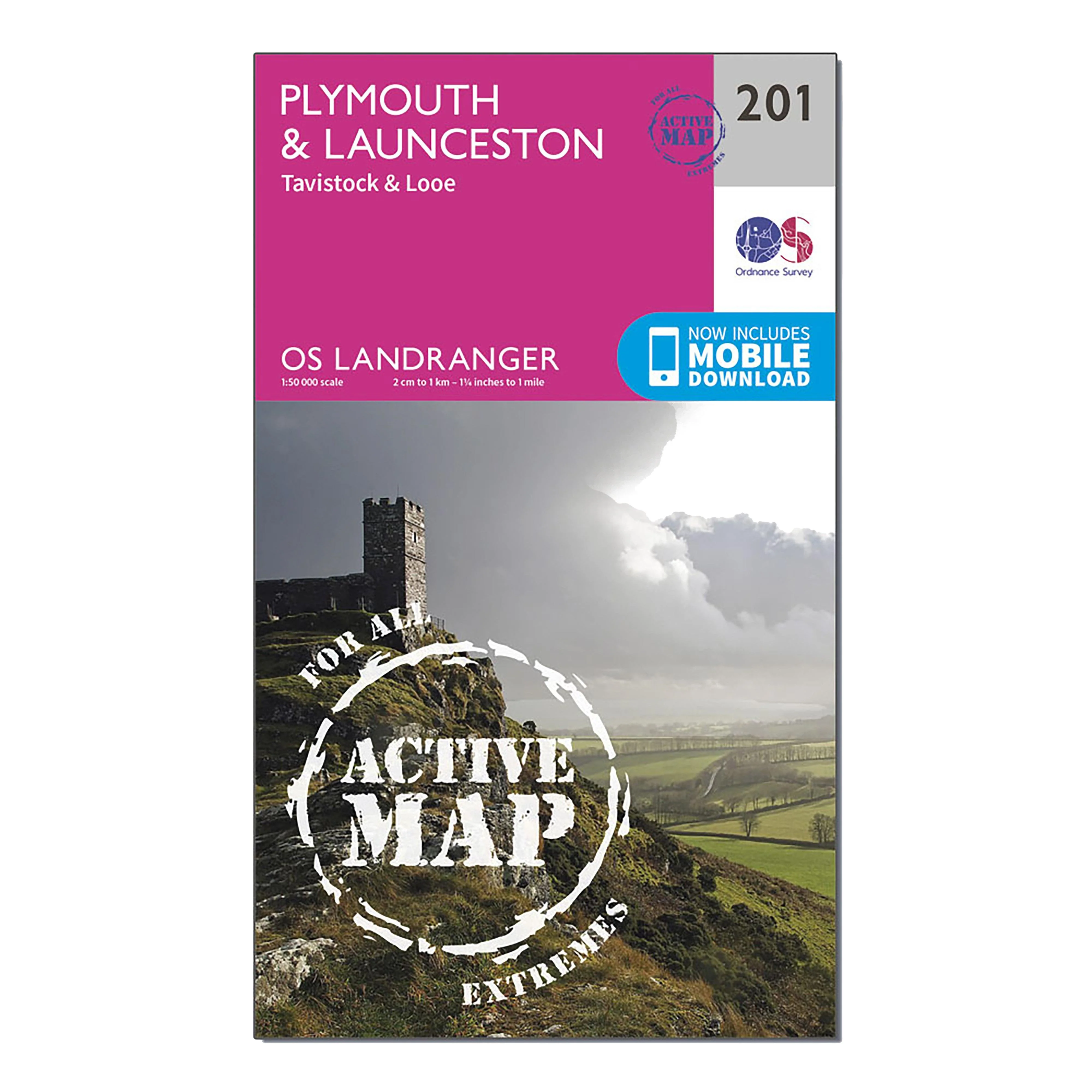 Landranger Active 201 Plymouth, Launceston, Tavistock & looe Map With Digital Version - Image 4