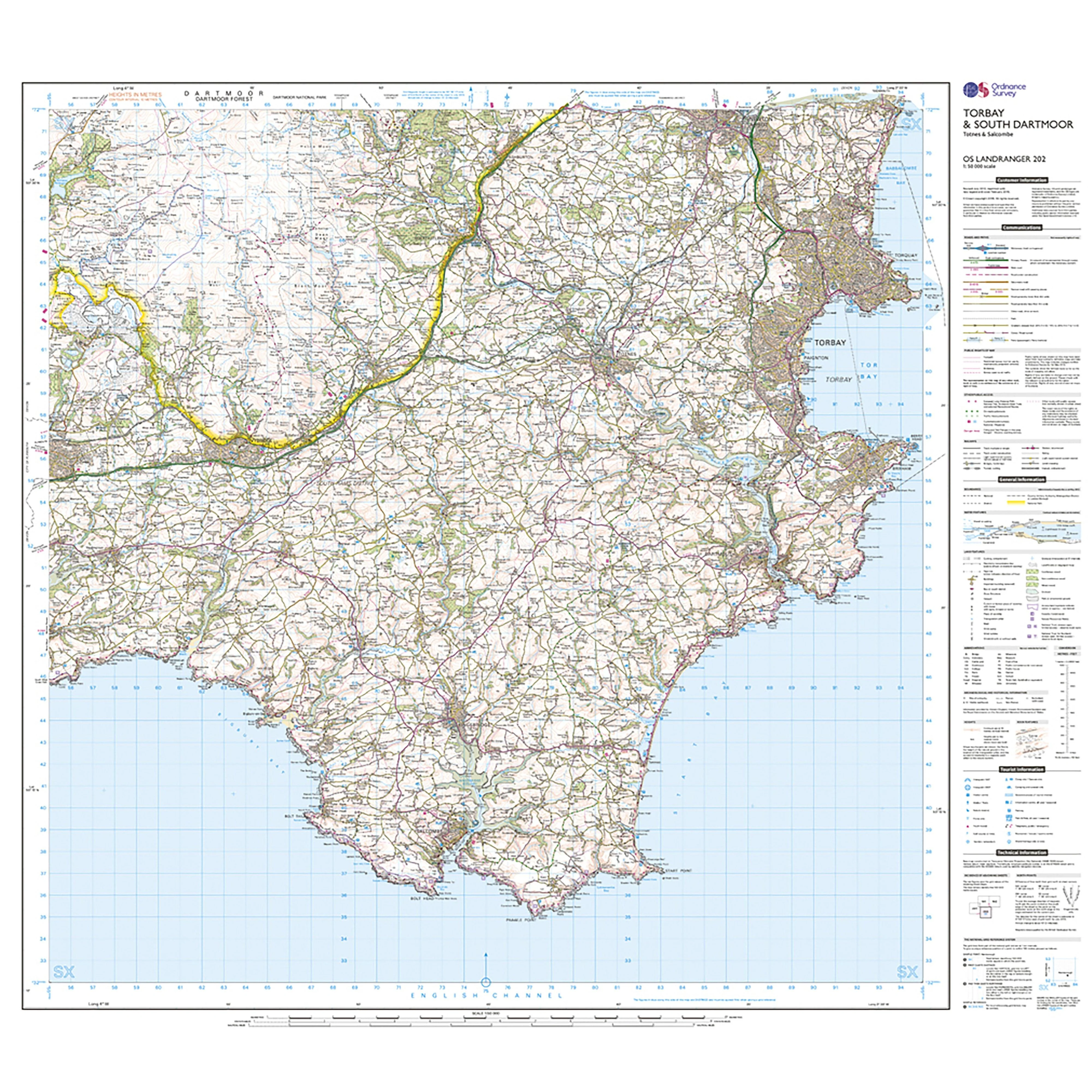 Landranger Active 202 Torbay, South Darrmoor, Totnes & Salcombe Map With Digital Version - Image 3