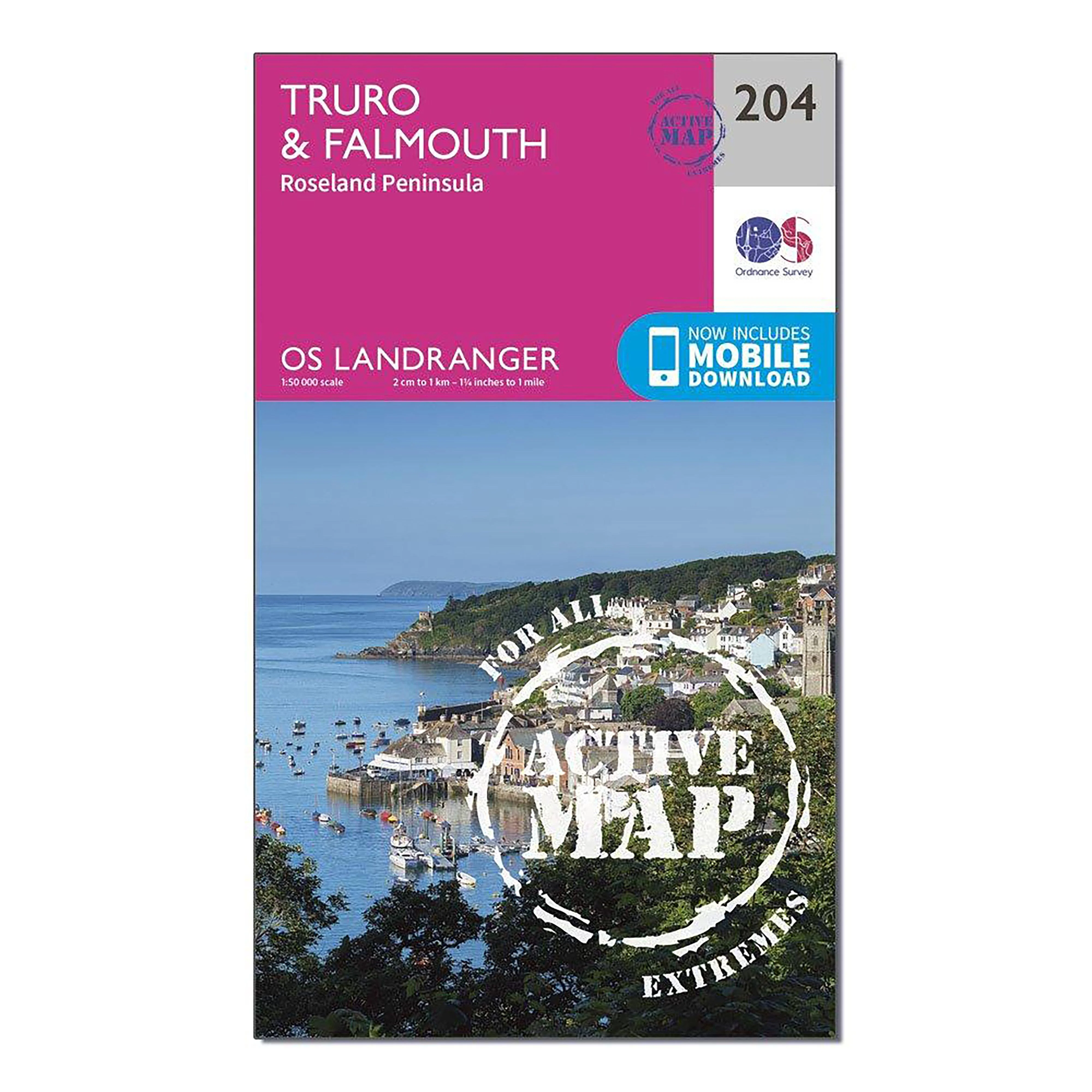 Landranger Active 204 Truro, Falmouth & Roseland Peninsula Map With Digital Version - Image 4