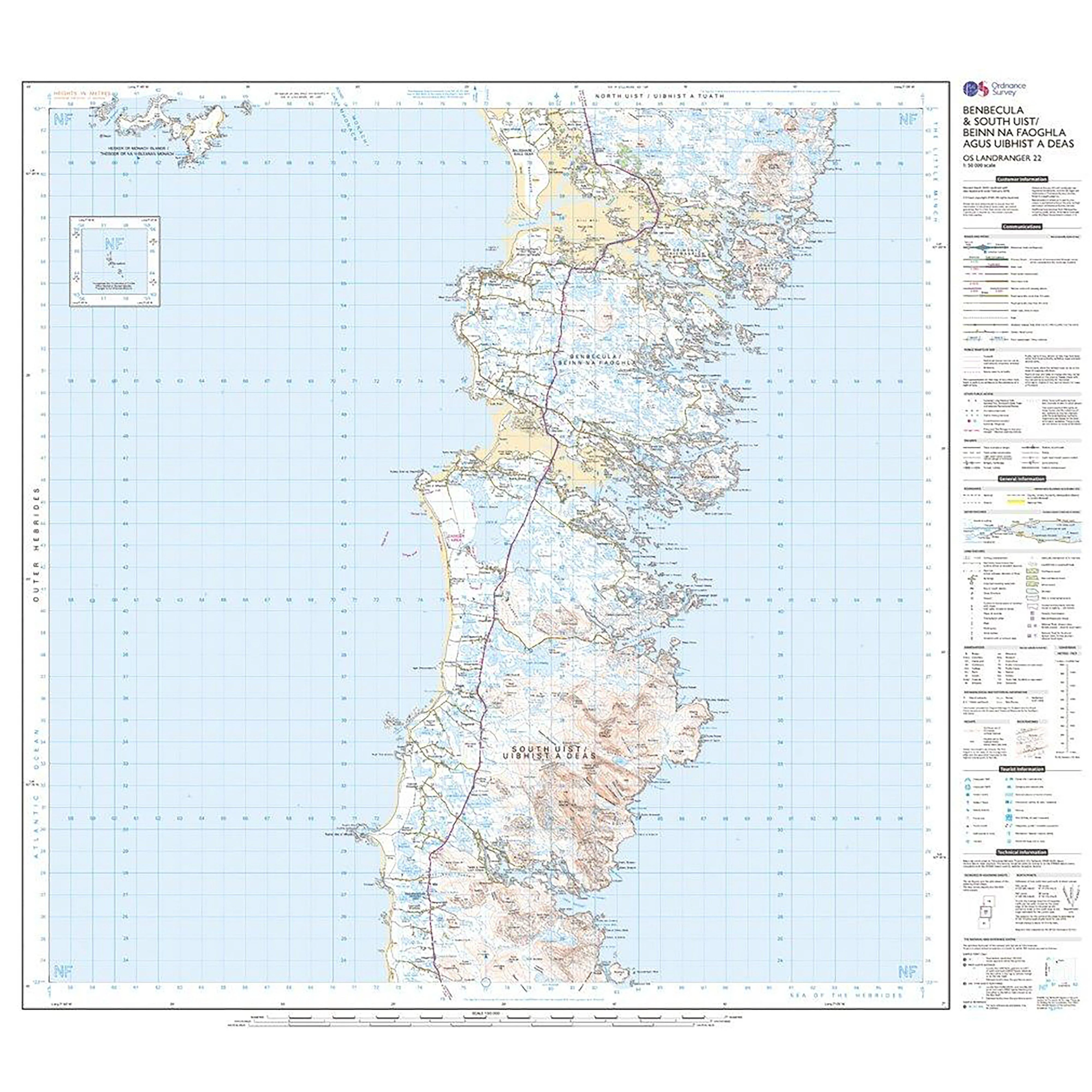 Landranger Active 22 Benbecula & South Uist Map With Digital Version - Image 3