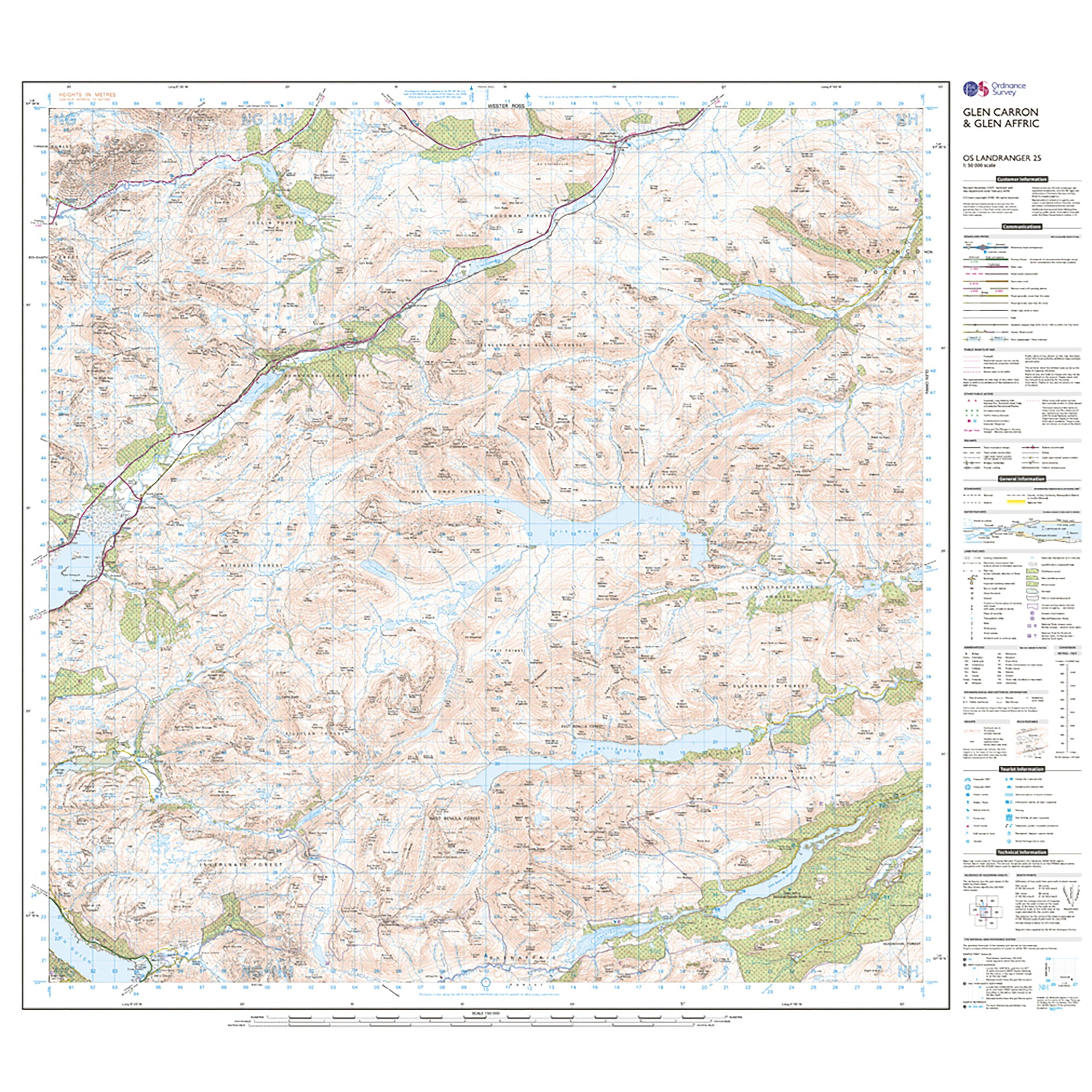 Landranger Active 25 Glen Carron  Glen Affric Map With Digital Version - Image 3