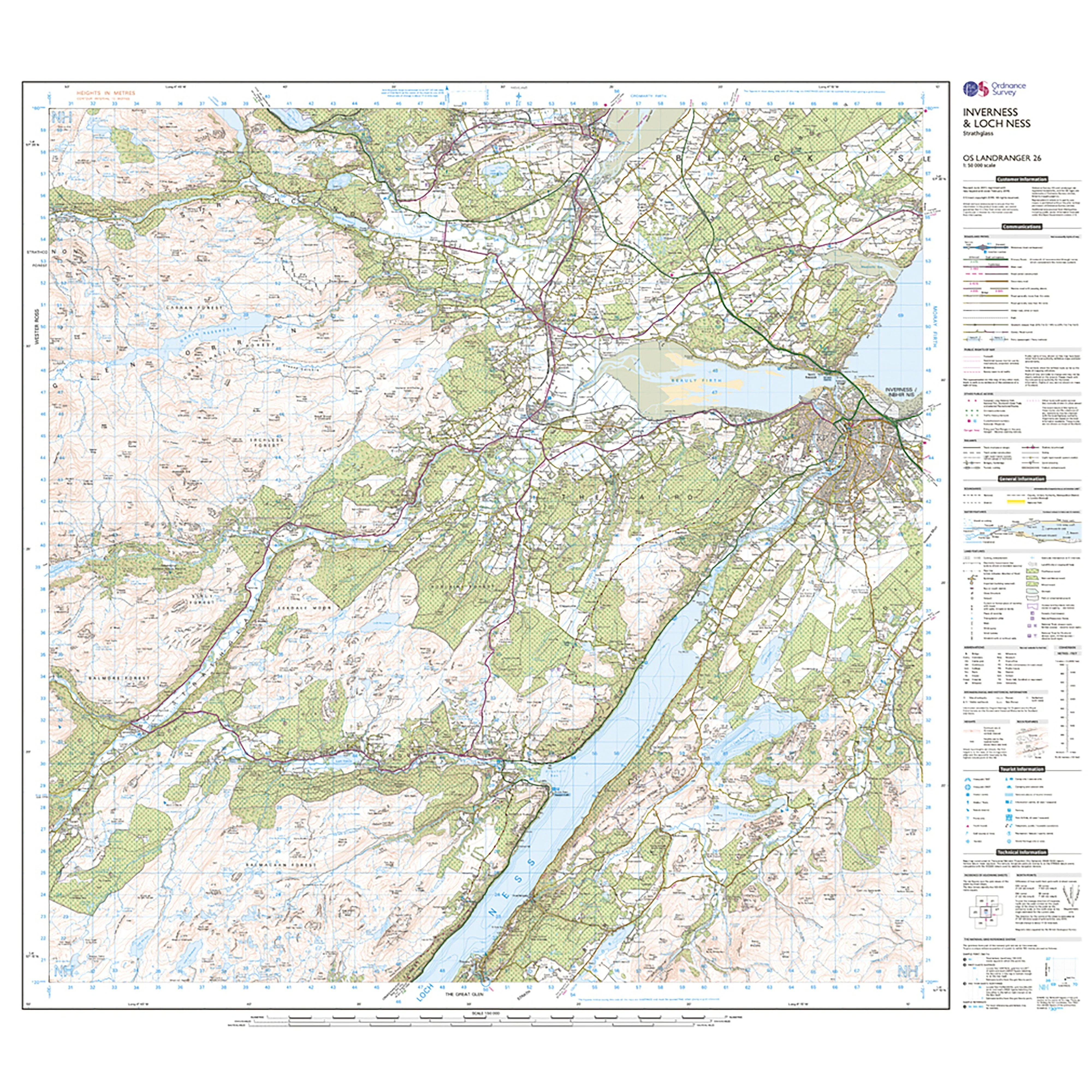 Landranger Active 26 Inverness & Loch Ness, Strathglass Map With Digital Version - Image 3