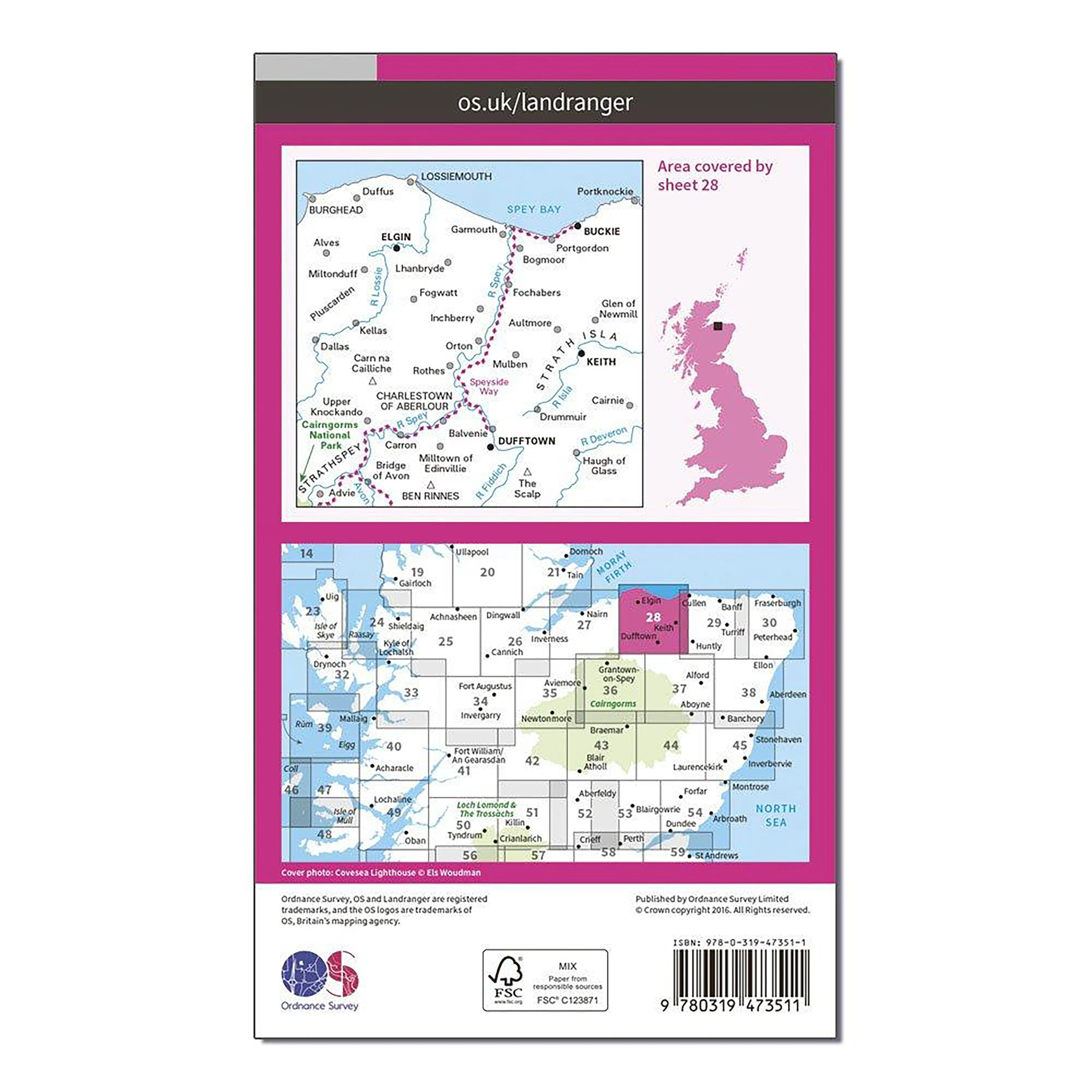 Landranger Active 28 Elgin, Dufftown, Buckie & Keith Map With Digital Version - Image 2
