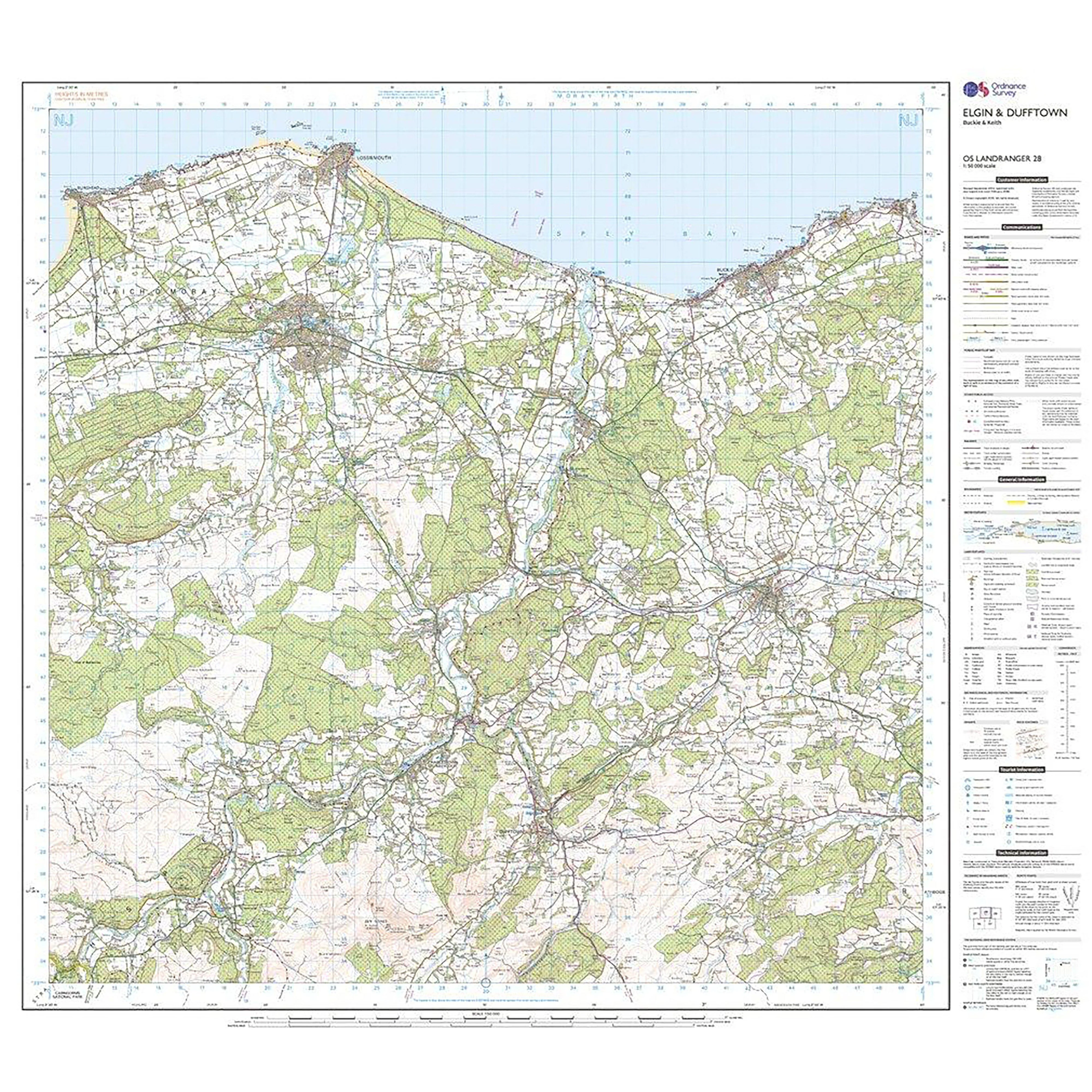 Landranger Active 28 Elgin, Dufftown, Buckie & Keith Map With Digital Version - Image 3