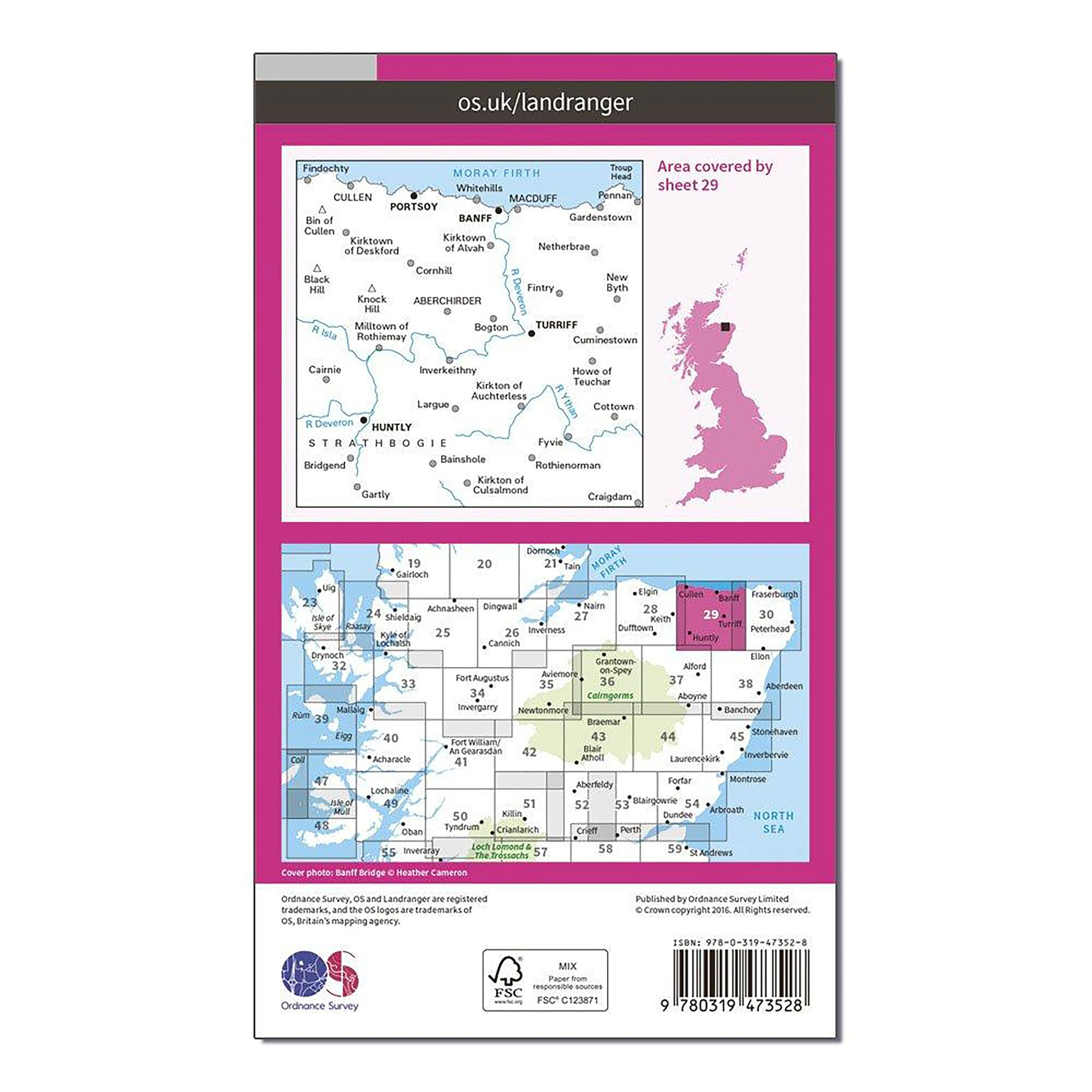 Landranger Active 29 Banff & Huntly, Portsoy & Turriff Map With Digital Version - Image 2