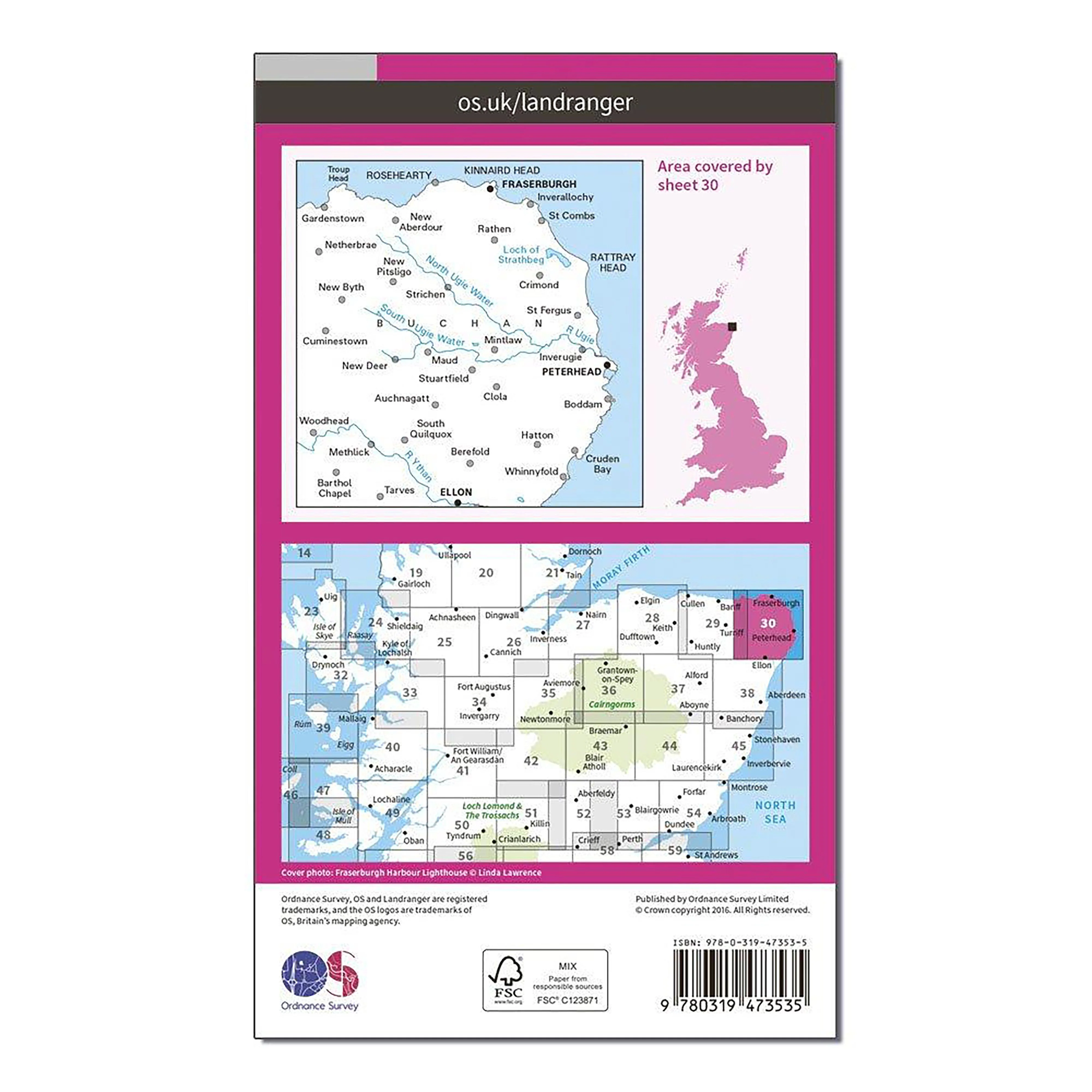 Landranger Active 30 Fraserburgh, Peterhead & Ellon Map With Digital Version - Image 2