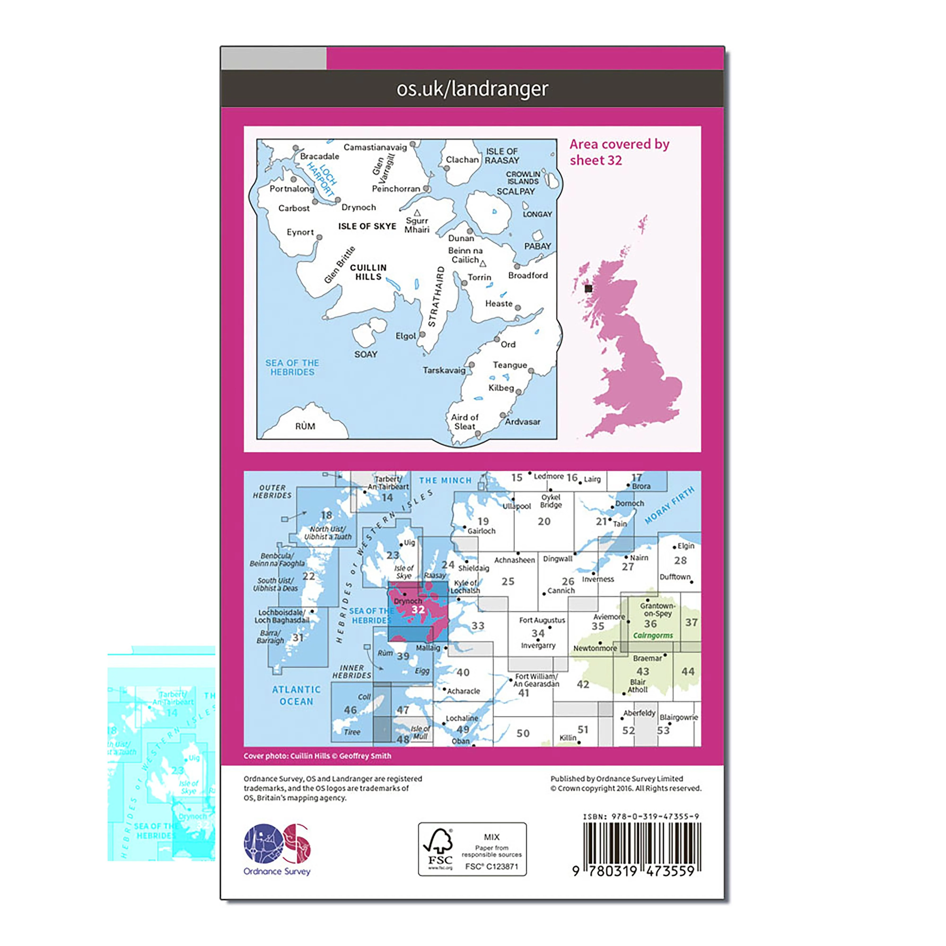 Landranger Active 32 South Skye & Cuillin Hills Map With Digital Version - Image 2