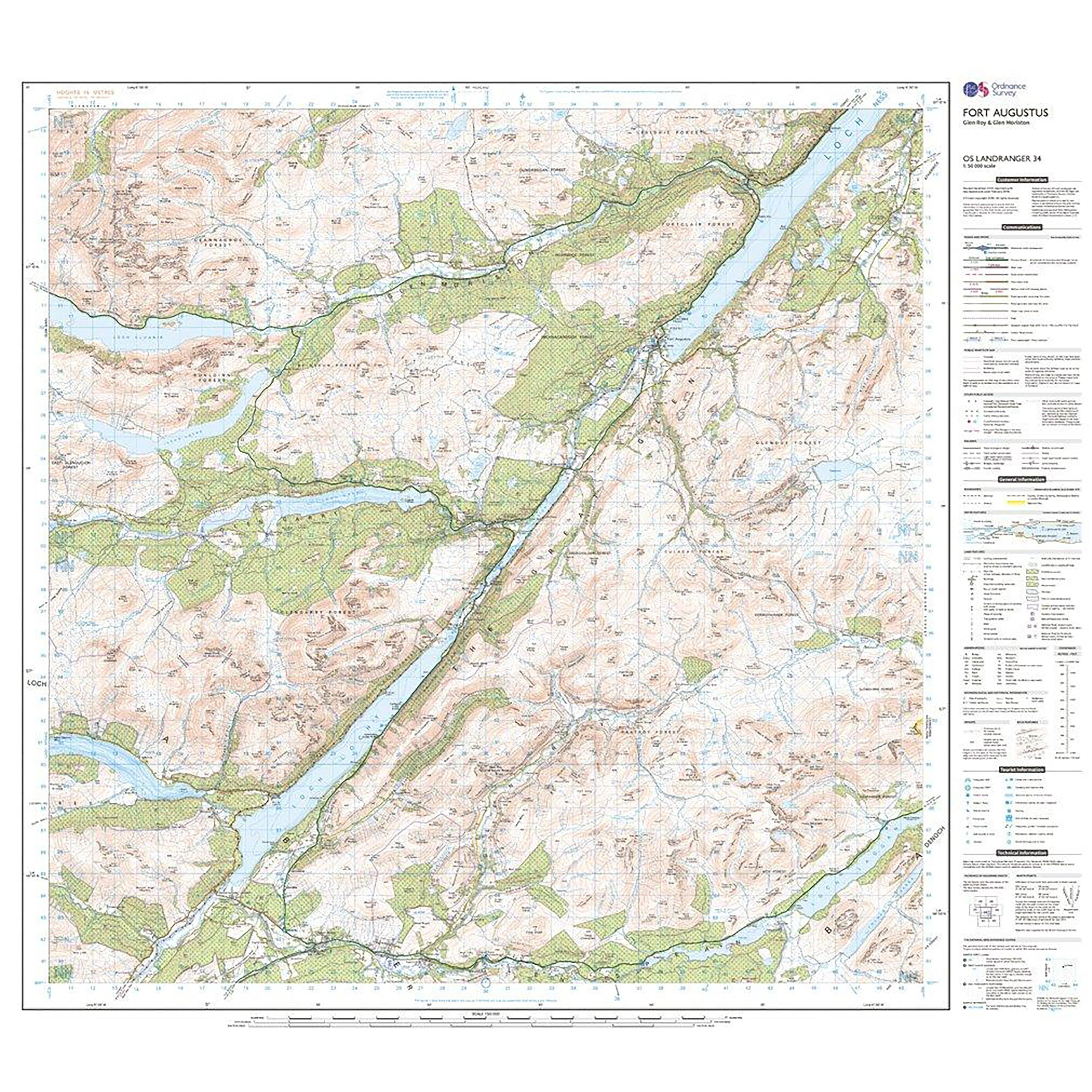 Landranger Active 34 Fort Augustus, Glen Roy & Glen Moriston Map With Digital Version - Image 3