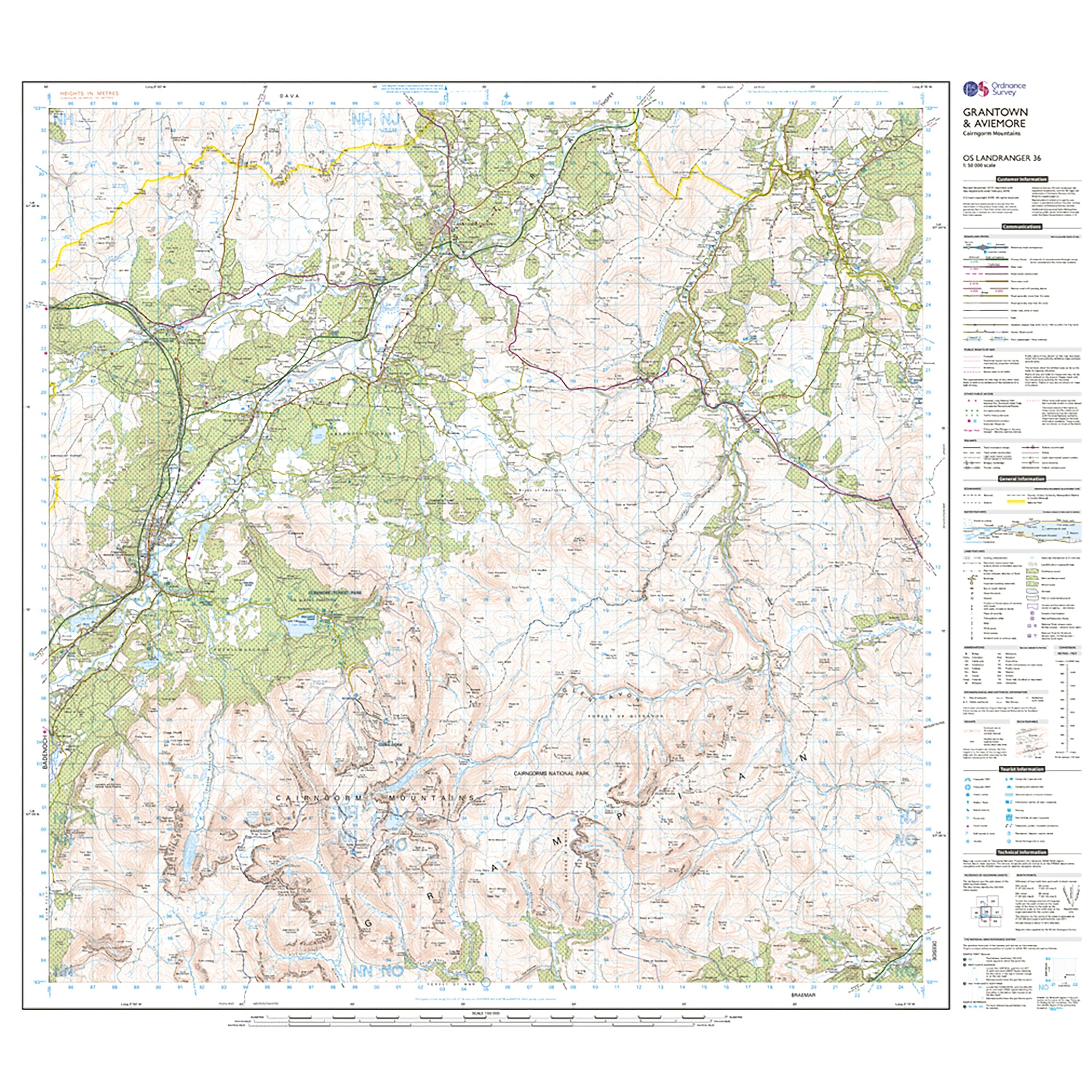 Landranger Active 36 Grantown, Aviemore & Cairngorm Mountains Map With Digital Version - Image 3