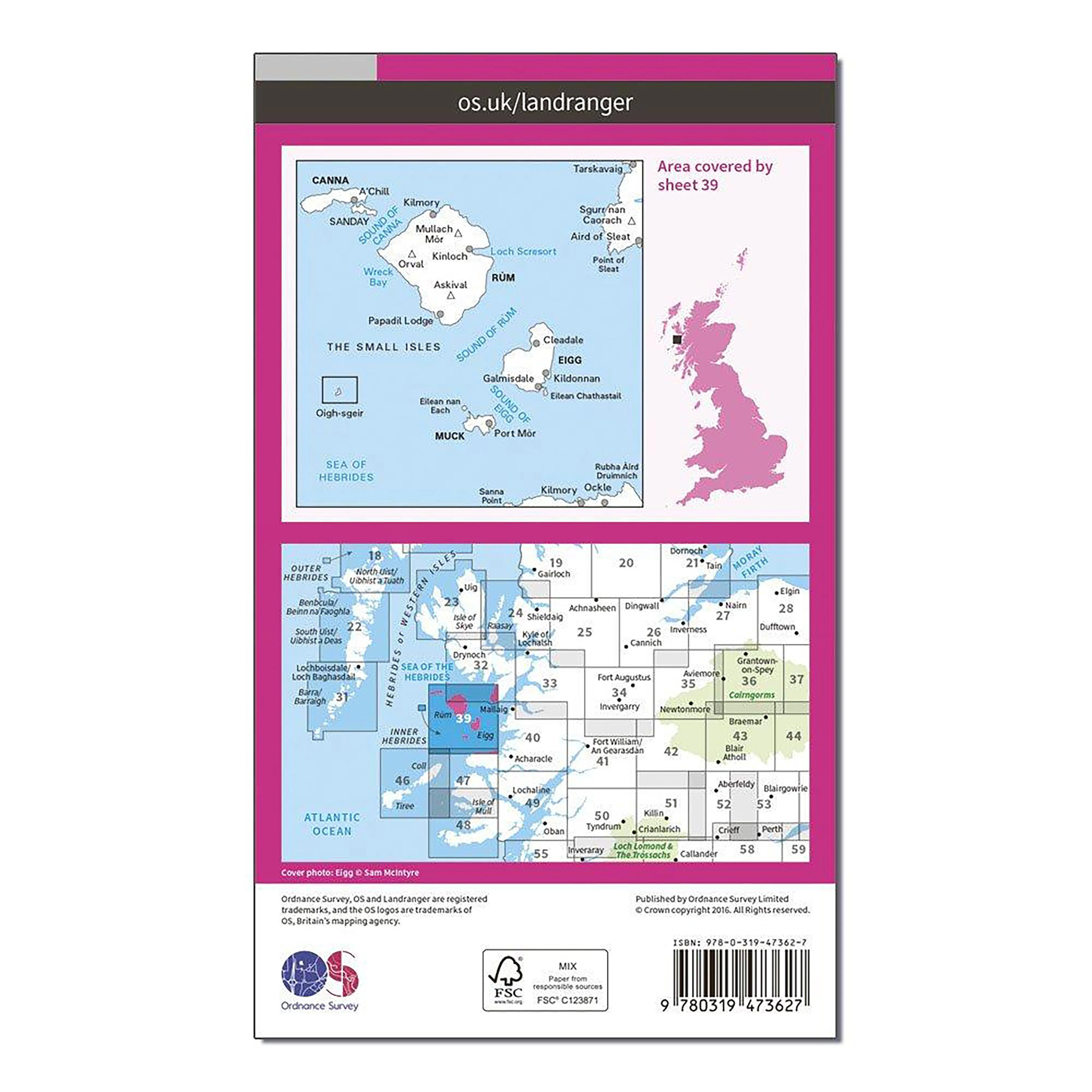 Landranger Active 39 Rum, Eigg & Muck Map With Digital Version - Image 2