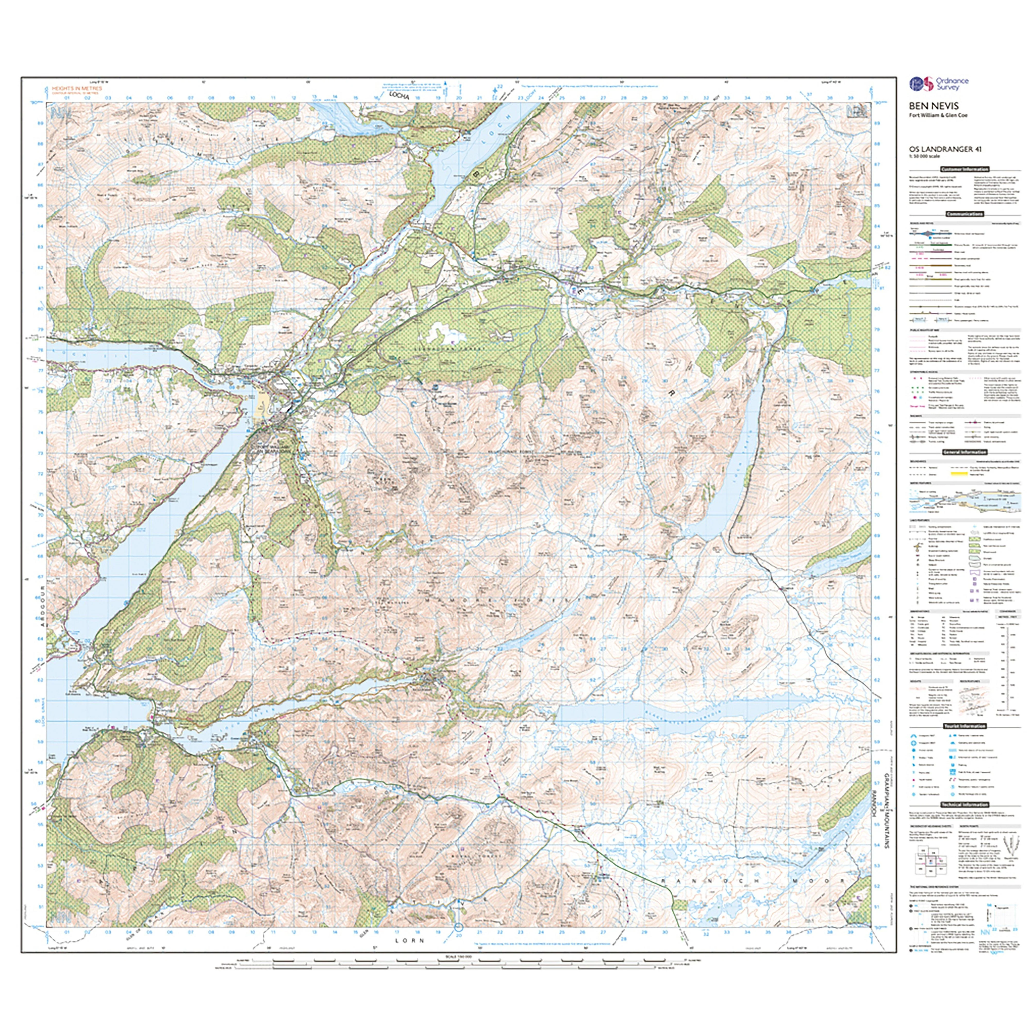 Landranger Active 41 Ben Nevis, Fort William & Glen Coe Map With Digital Version - Image 3