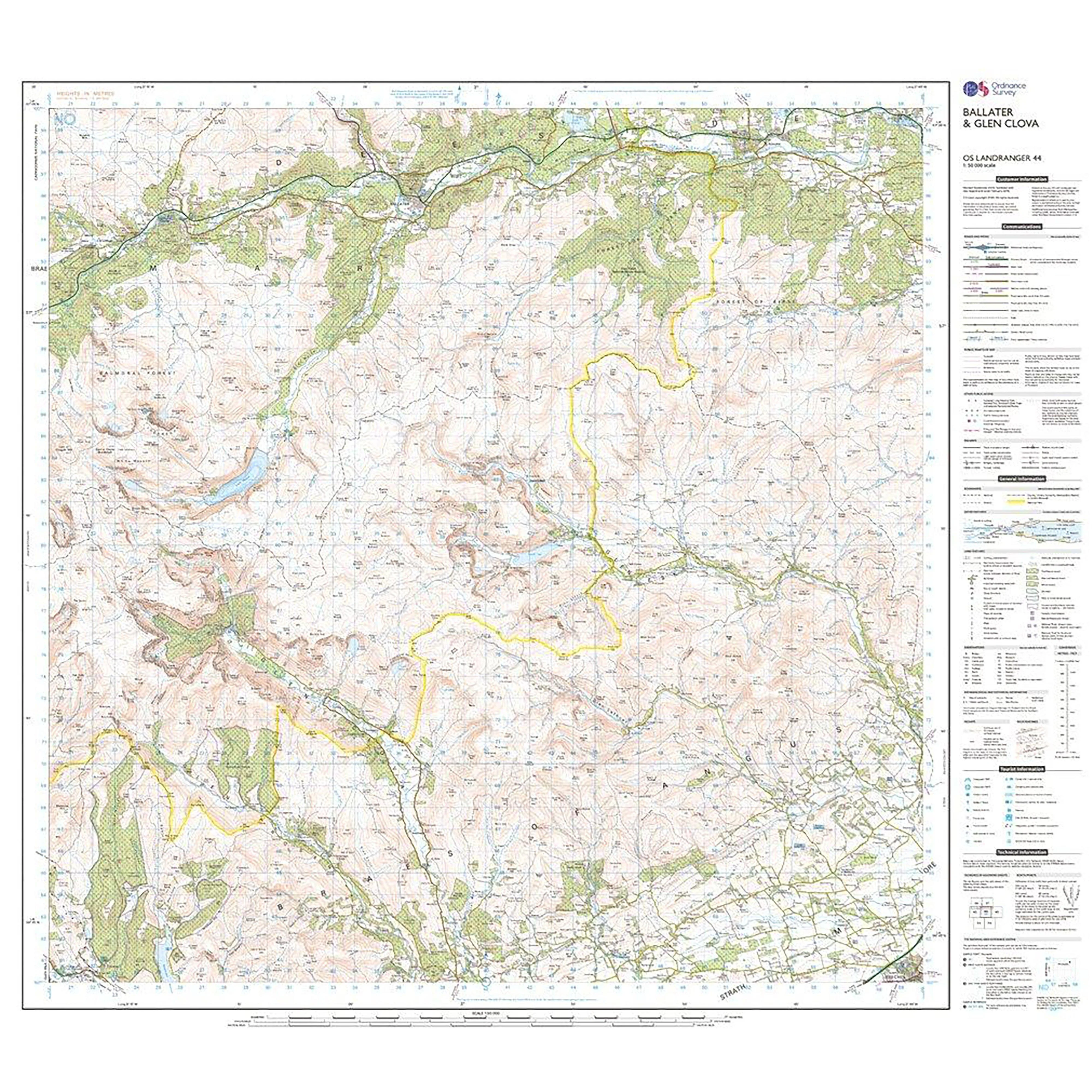 Landranger Active 44 Ballater & Glen Clova Map With Digital Version - Image 3
