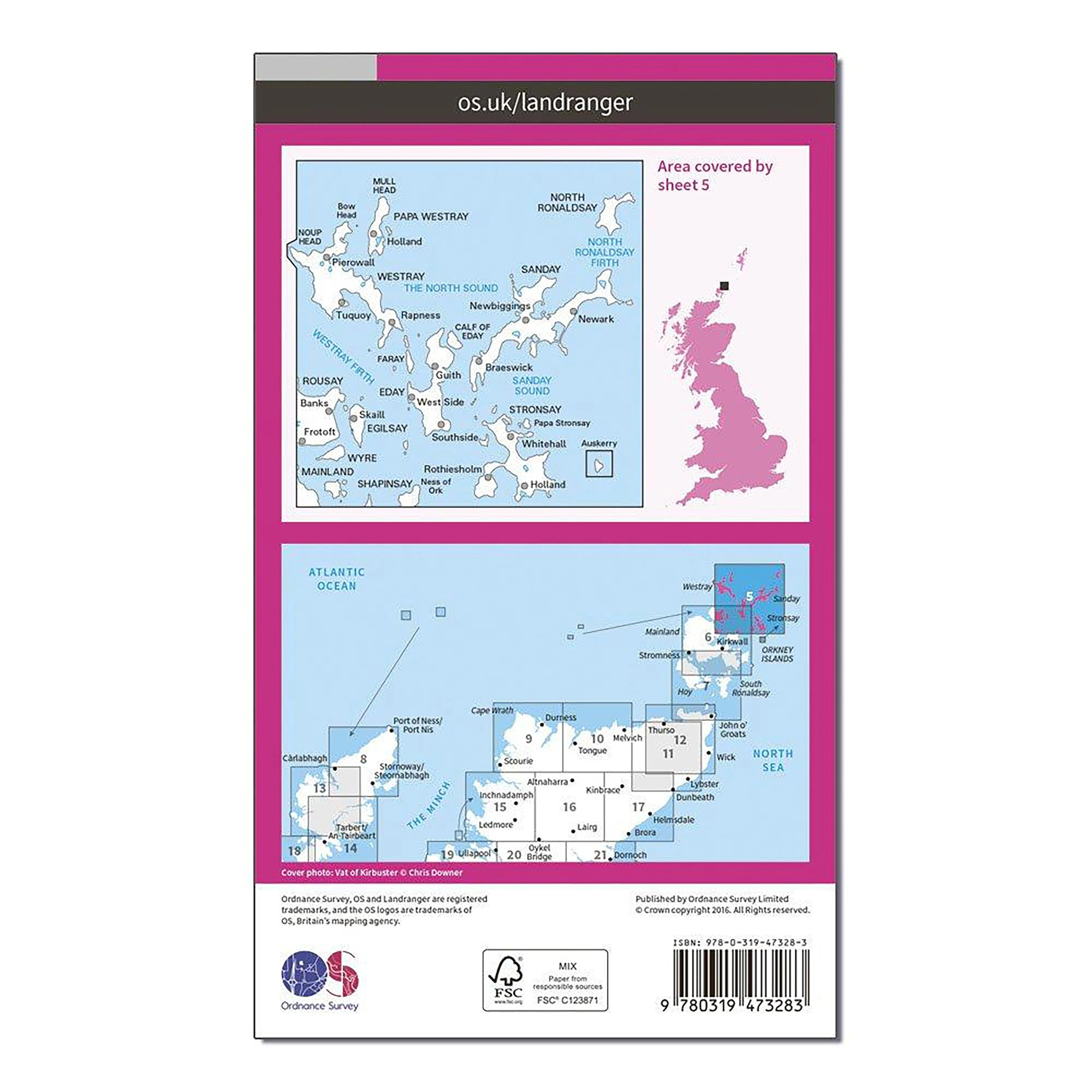 Landranger Active 5 Orkney Northern Isles Map With Digital Version - Image 2