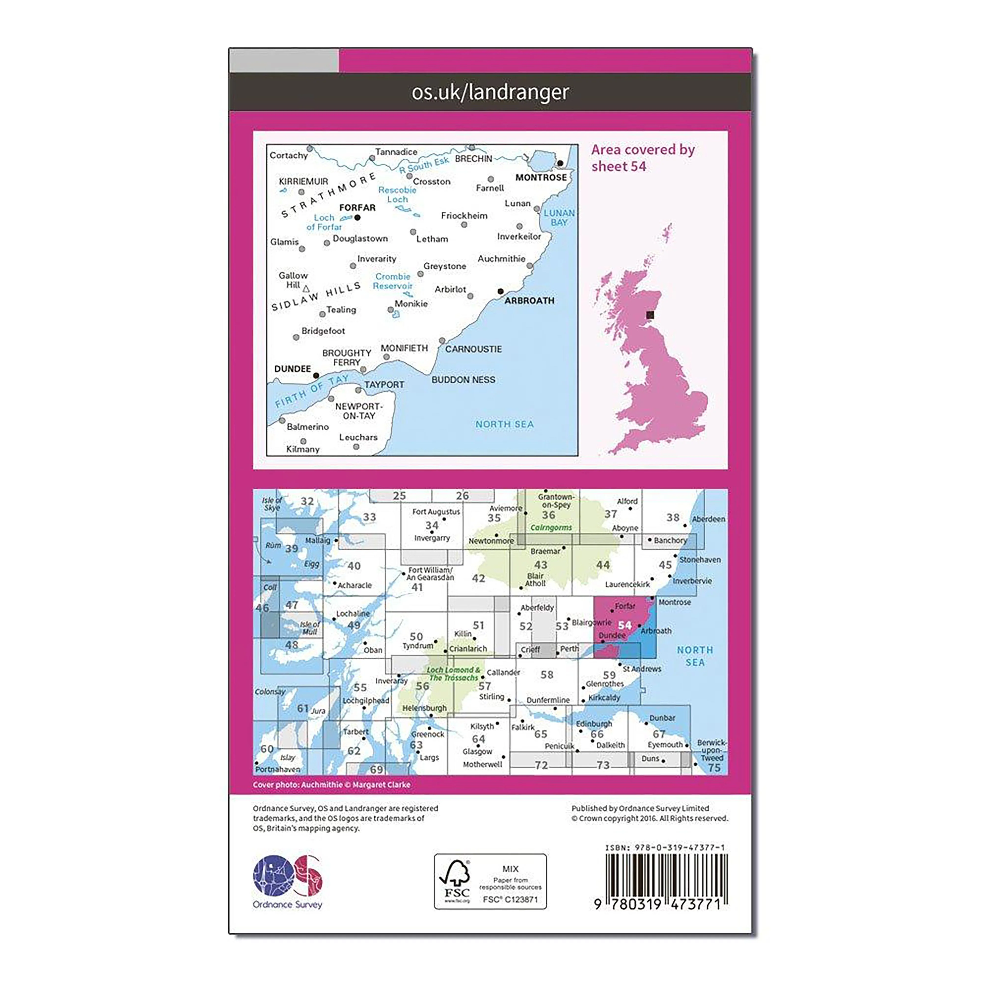 Landranger Active 54 Dundee & Montrose, Forfar & Arbroath Map With Digital Version - Image 2