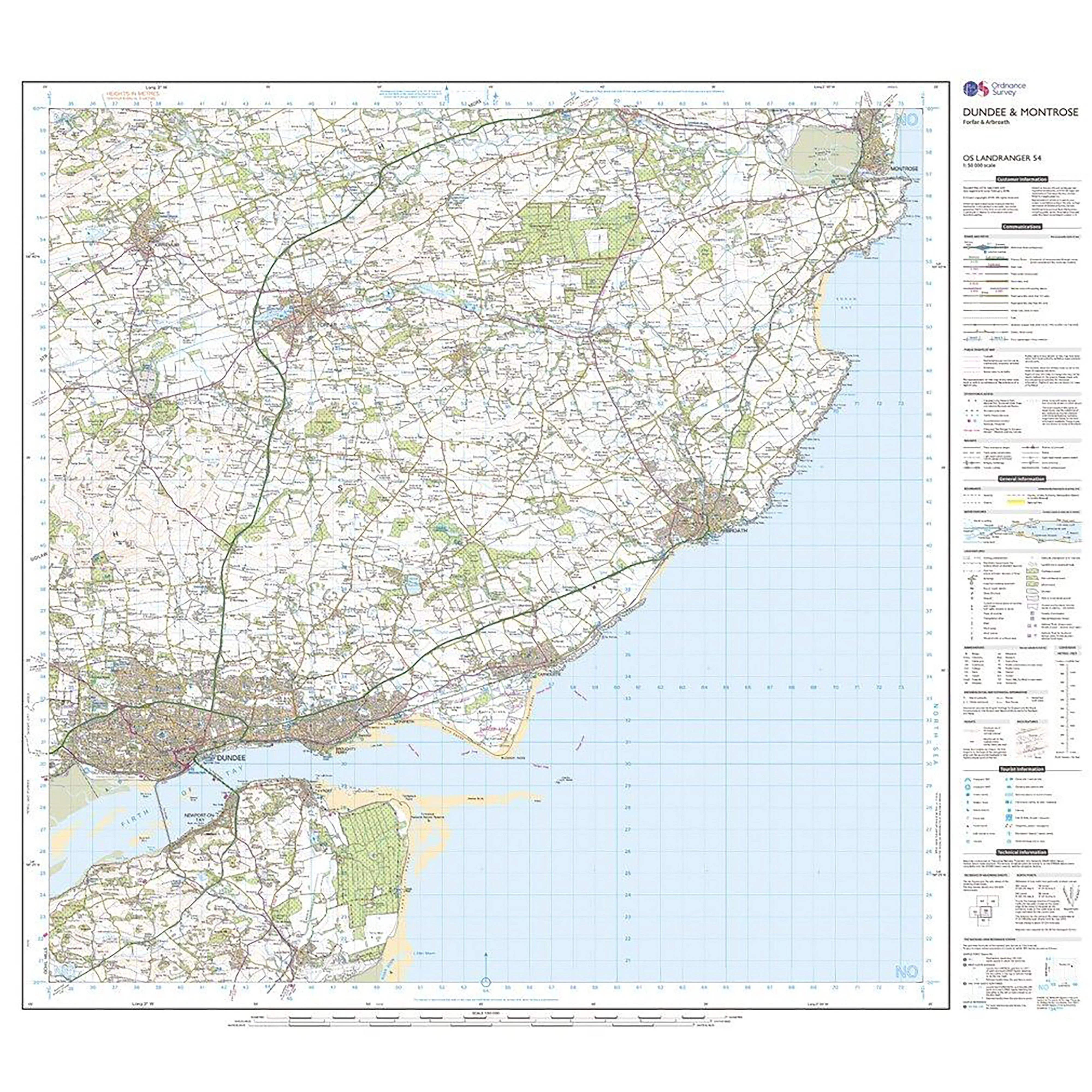 Landranger Active 54 Dundee & Montrose, Forfar & Arbroath Map With Digital Version - Image 3