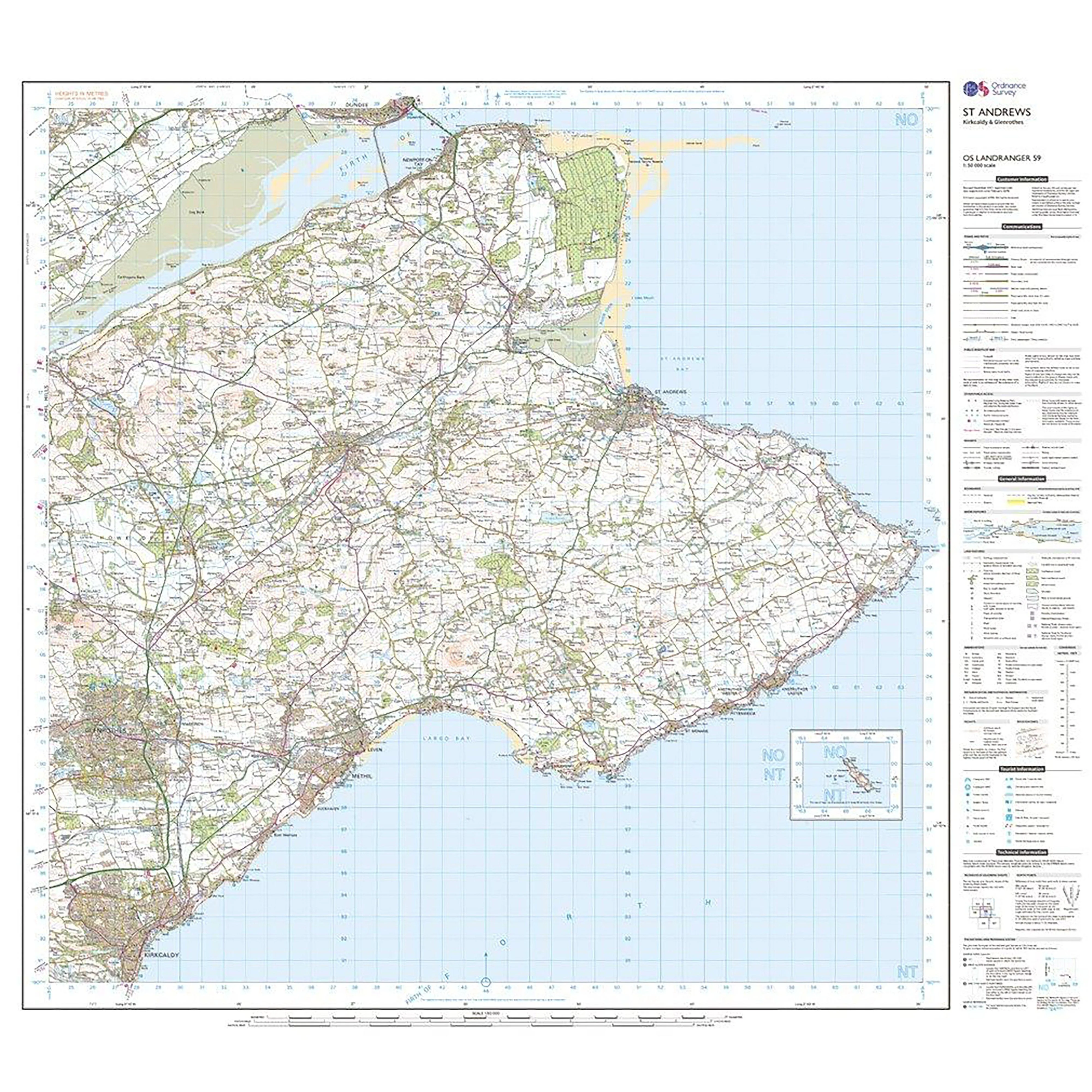 Landranger Active 59 St Andrews, Kirkcaldy & Glenrothes Map With Digital Version - Image 3