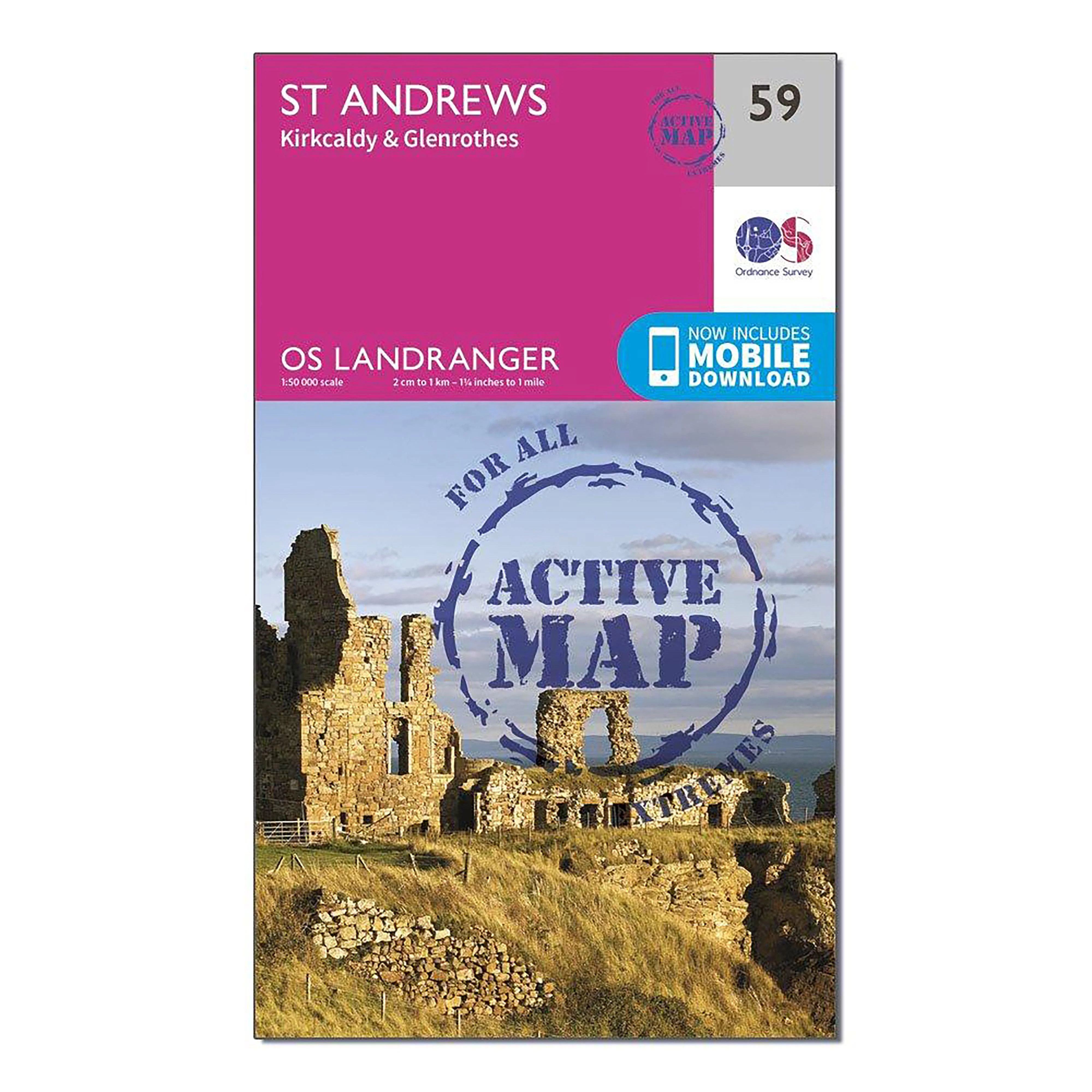 Landranger Active 59 St Andrews, Kirkcaldy & Glenrothes Map With Digital Version - Image 4