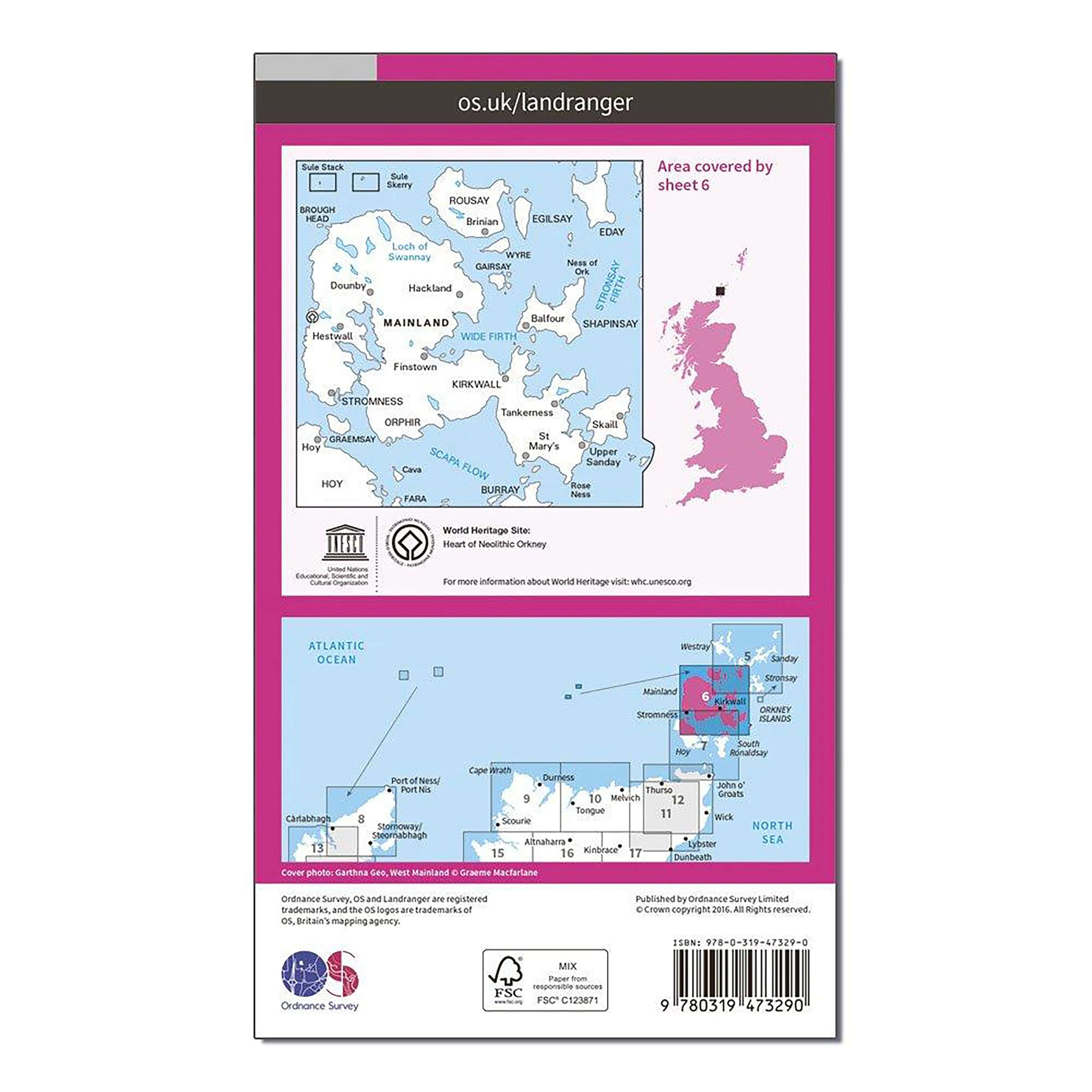Landranger Active 6 Orkney Mainland Map With Digital Version - Image 2