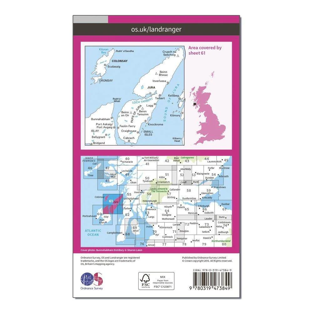 Landranger Active 61 Jura & Colonsay Map With Digital Version - Image 2