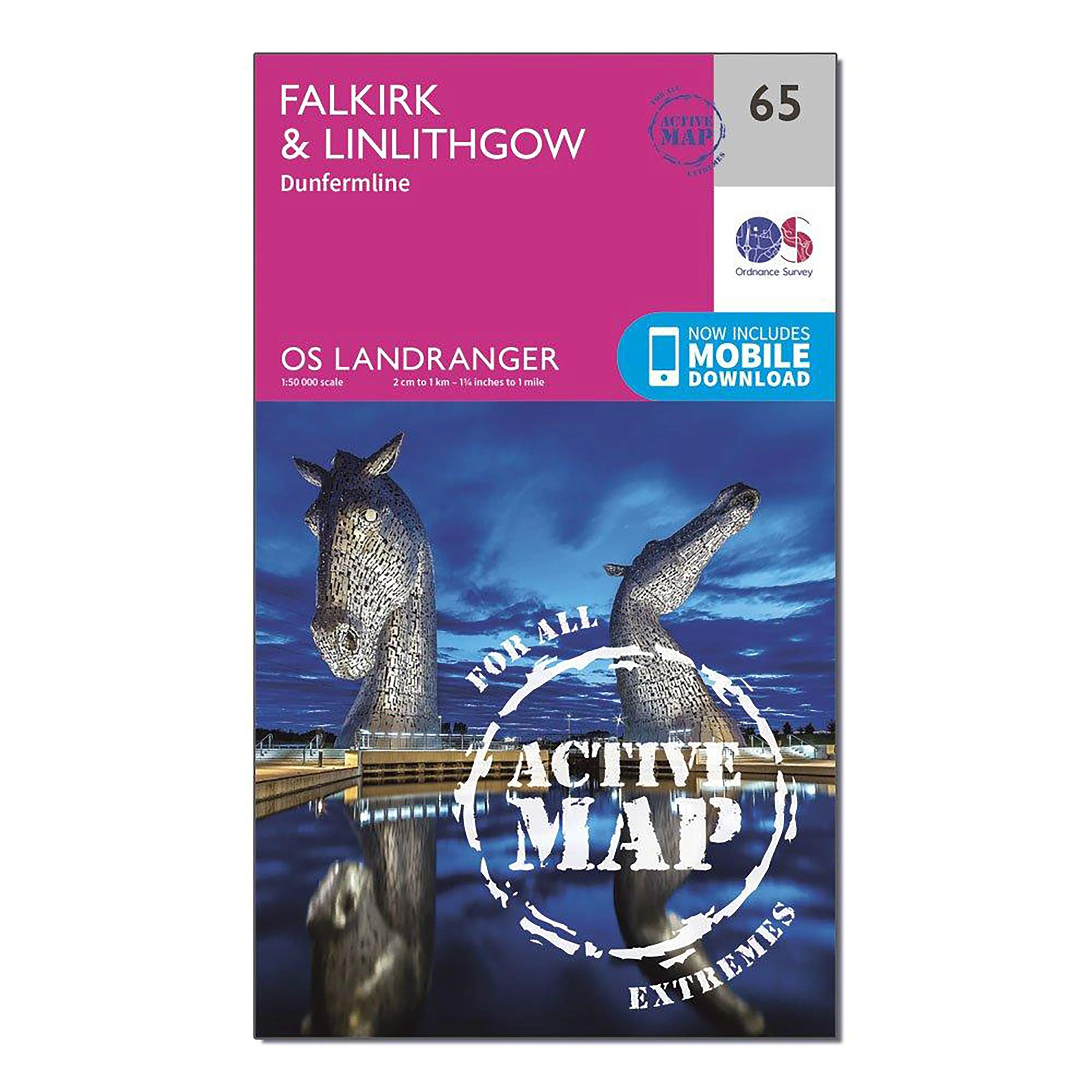 Landranger Active 65 Falkirk & Linlithgow, Dunfermline Map With Digital Version - Image 4