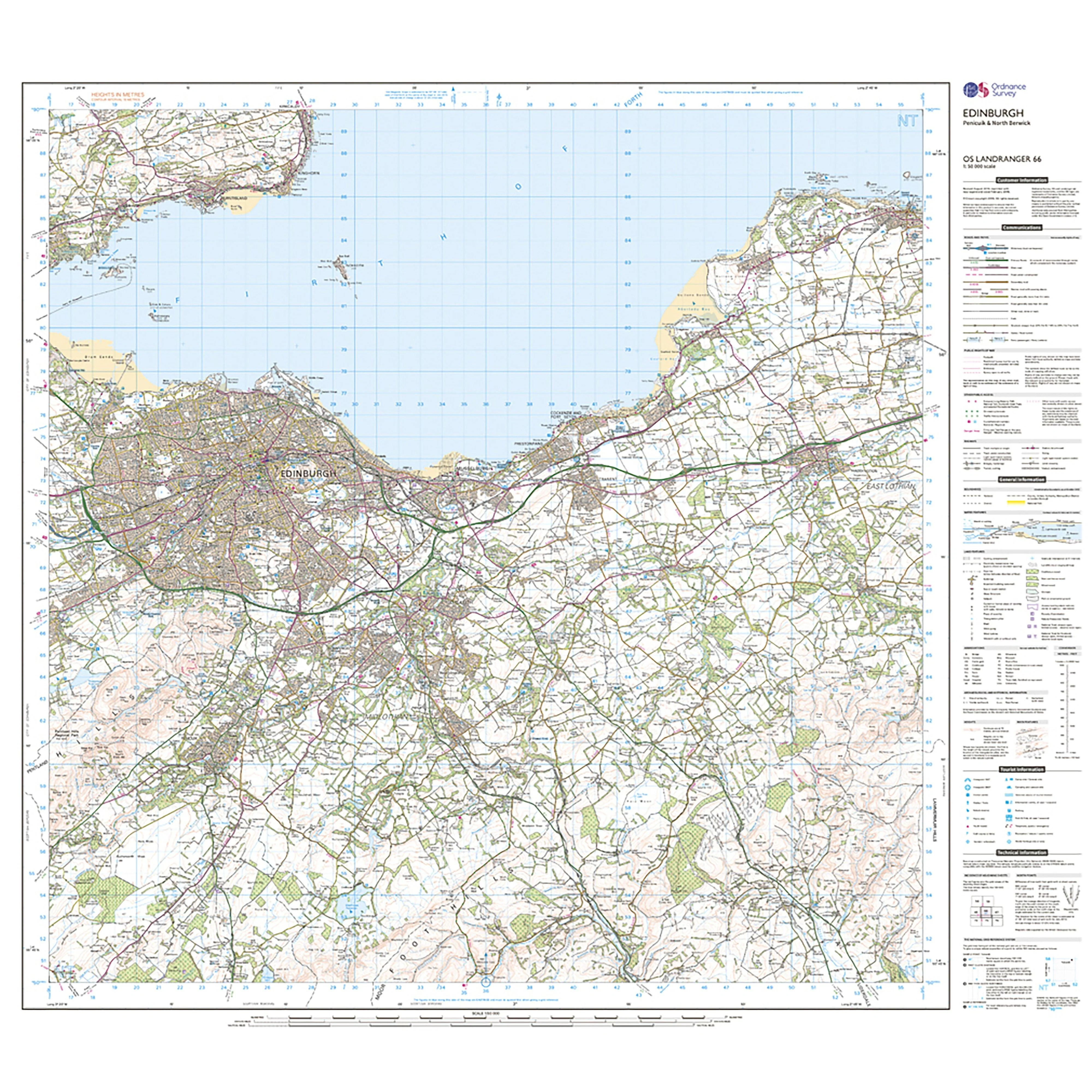 Landranger Active 66 Edinburgh Penicuik  North Berwick Map With Digital Version - Image 3