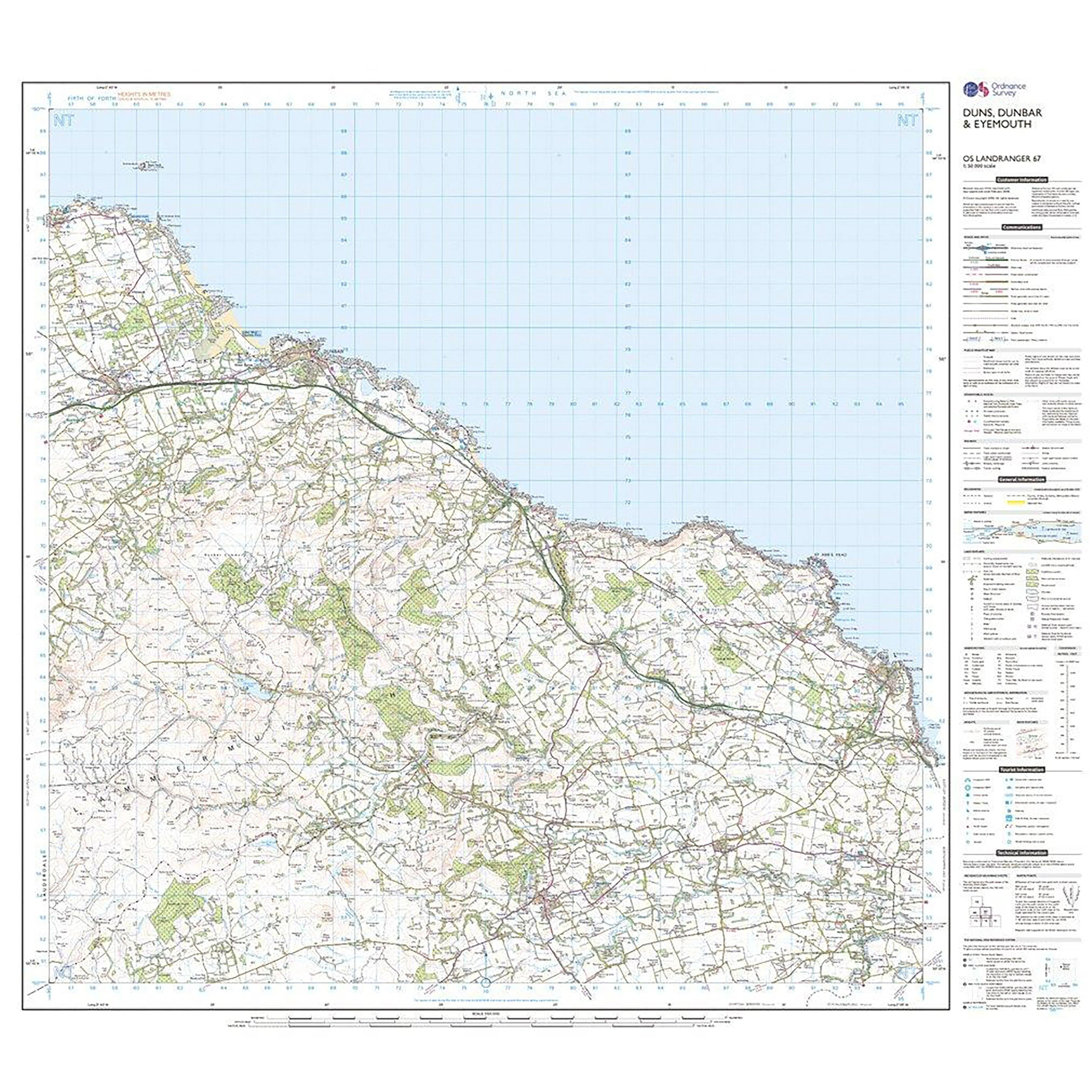 Landranger Active 67 Duns, Dunbar & Eyemouth Map With Digital Version - Image 3