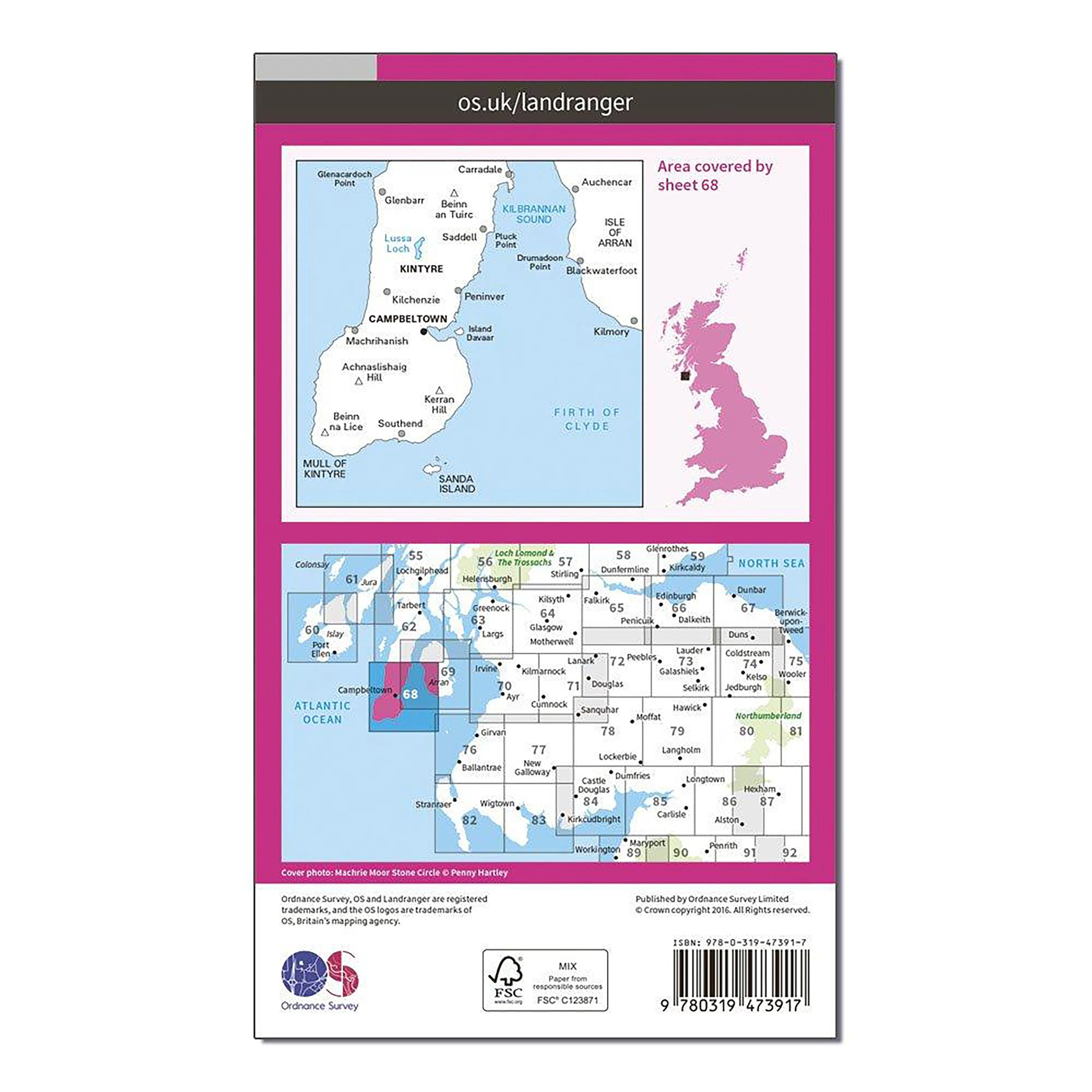 Landranger Active 68 South Kintyre & Campbeltown Map With Digital Version - Image 2
