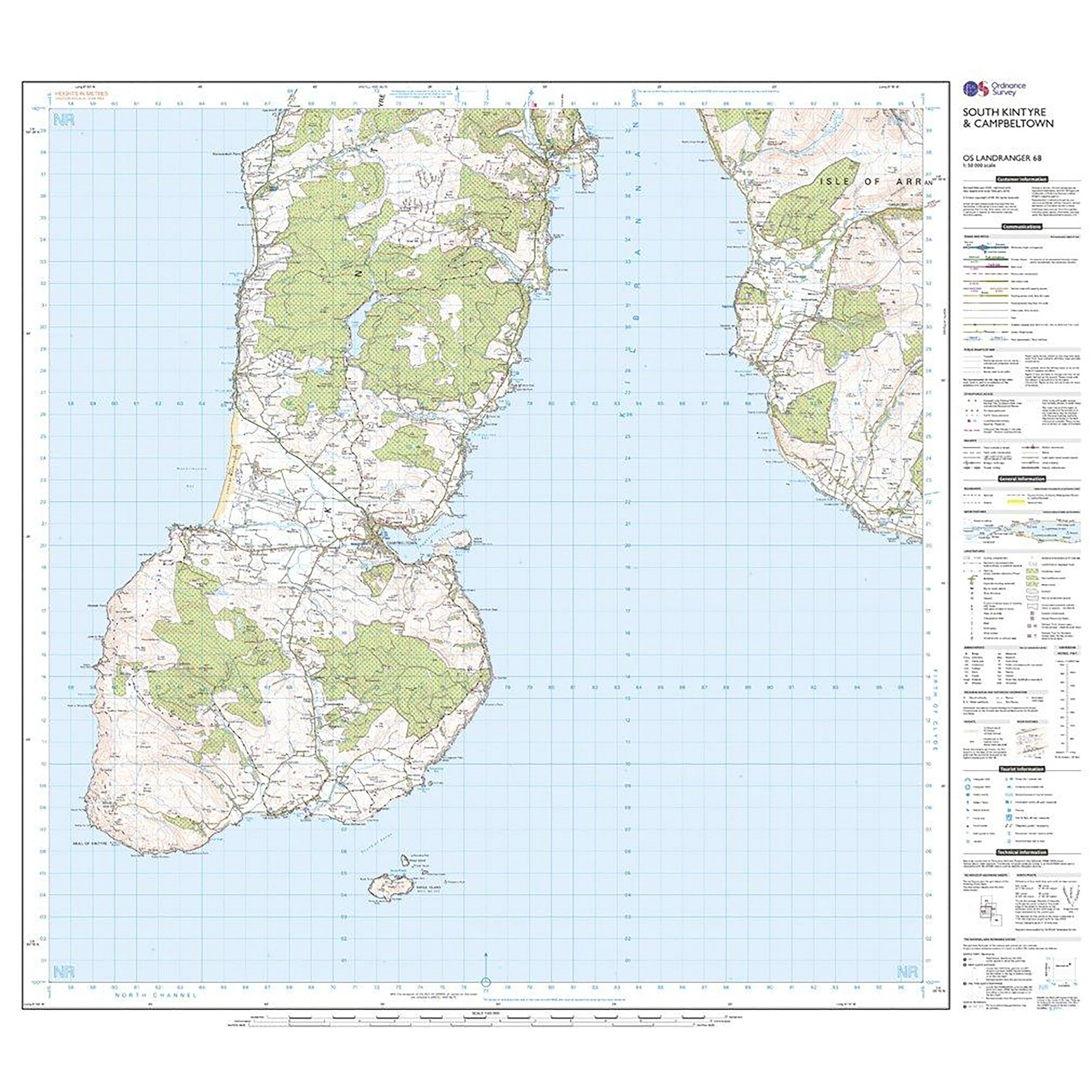 Landranger Active 68 South Kintyre & Campbeltown Map With Digital Version - Image 3