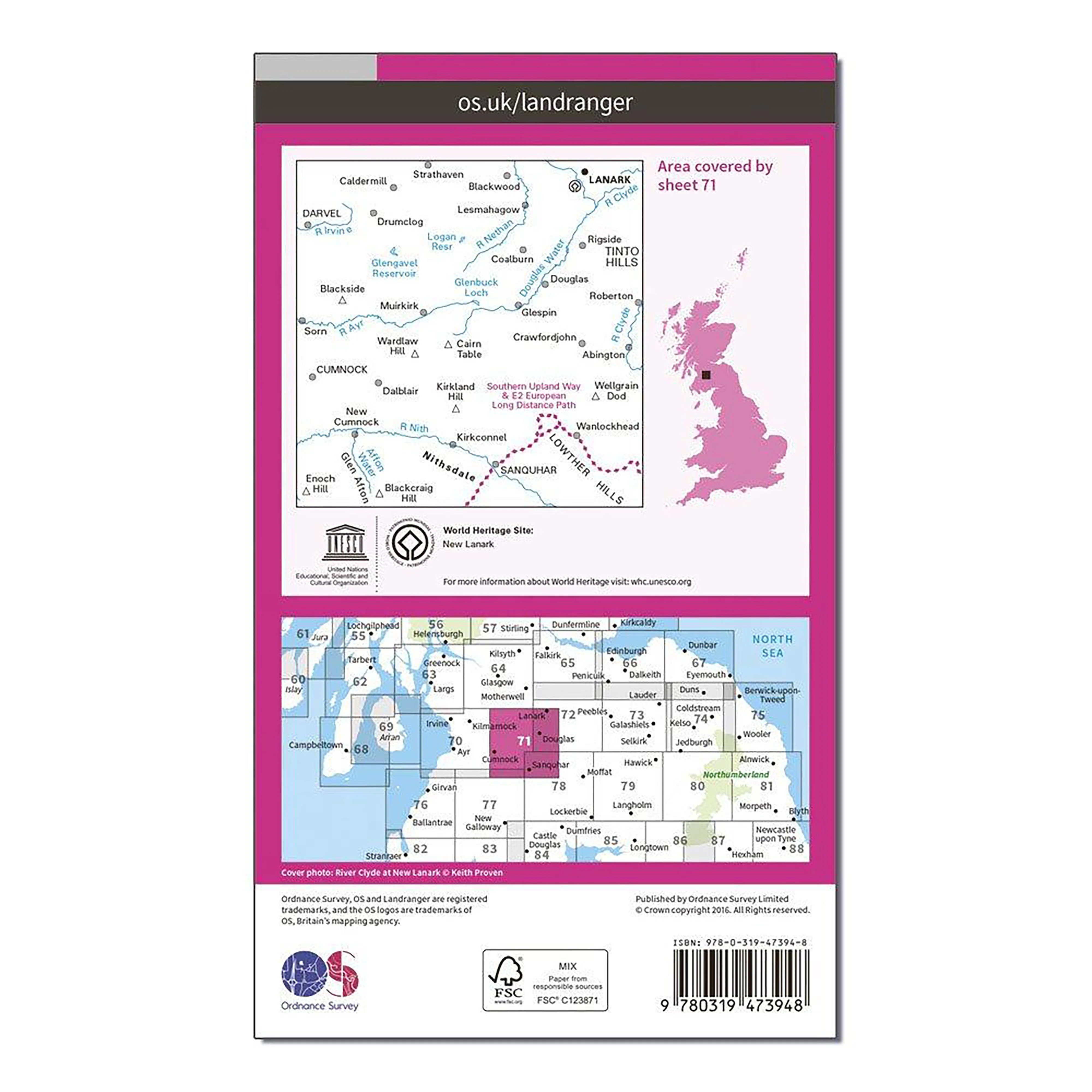 Landranger Active 71 Lanark & Upper Nithsdale Map With Digital Version - Image 2