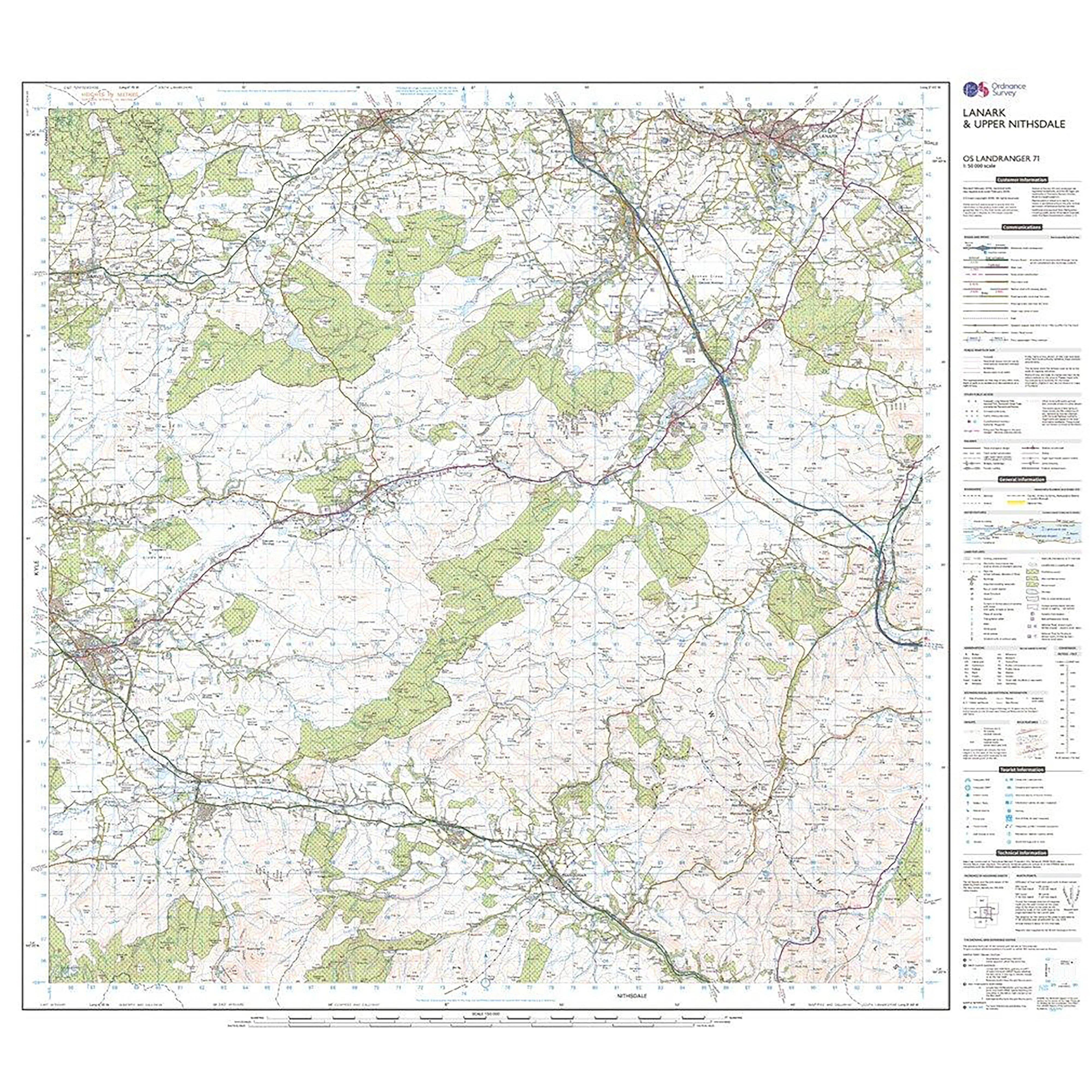 Landranger Active 71 Lanark & Upper Nithsdale Map With Digital Version - Image 3