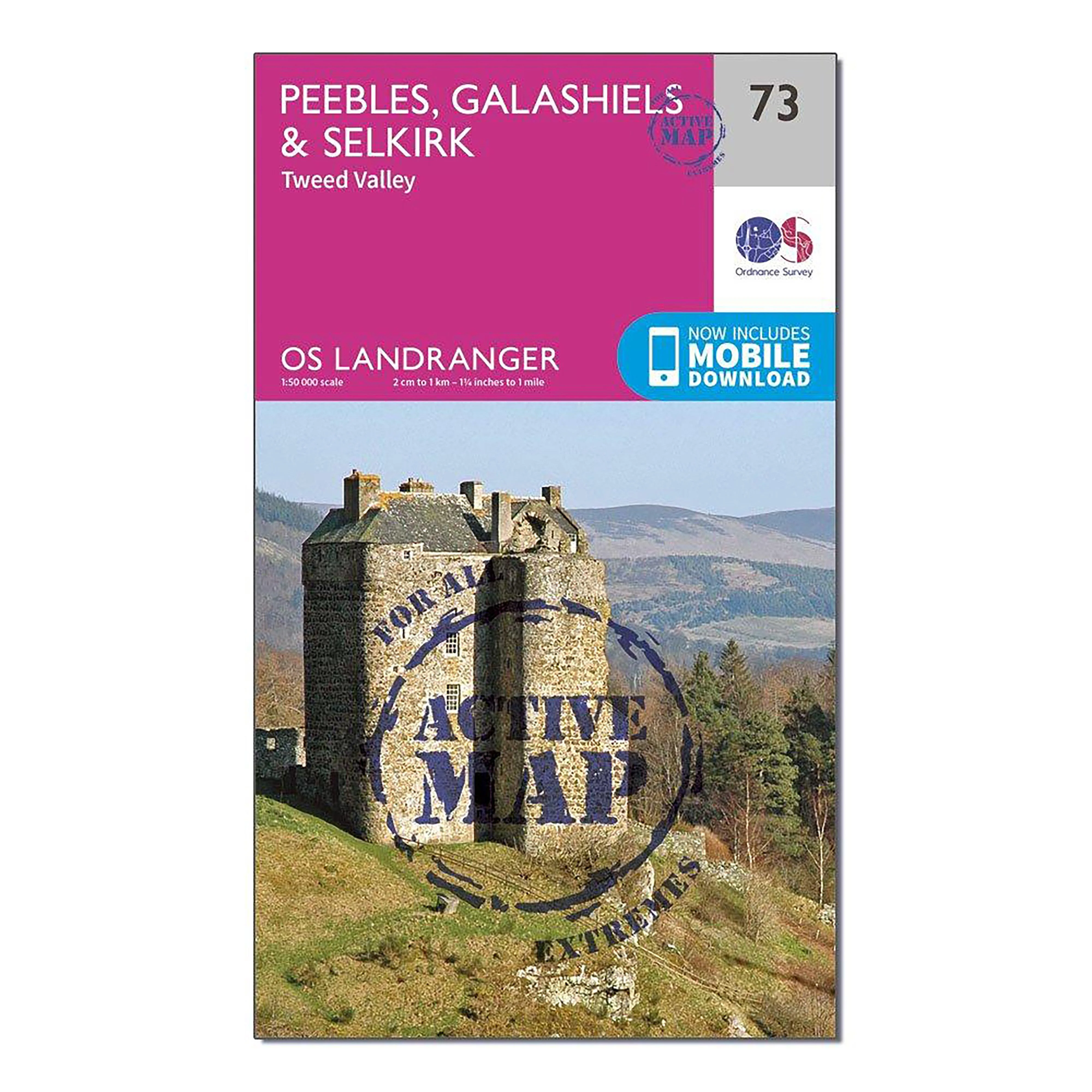 Landranger Active 73 Peebles, Galashiels & Selkirk, Tweed Valley Map With Digital Version - Image 4
