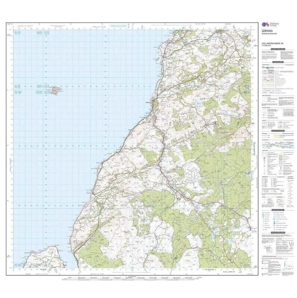 Landranger Active 76 Girvan, Ballantrae & Barrhill Map With Digital Version - Image 3