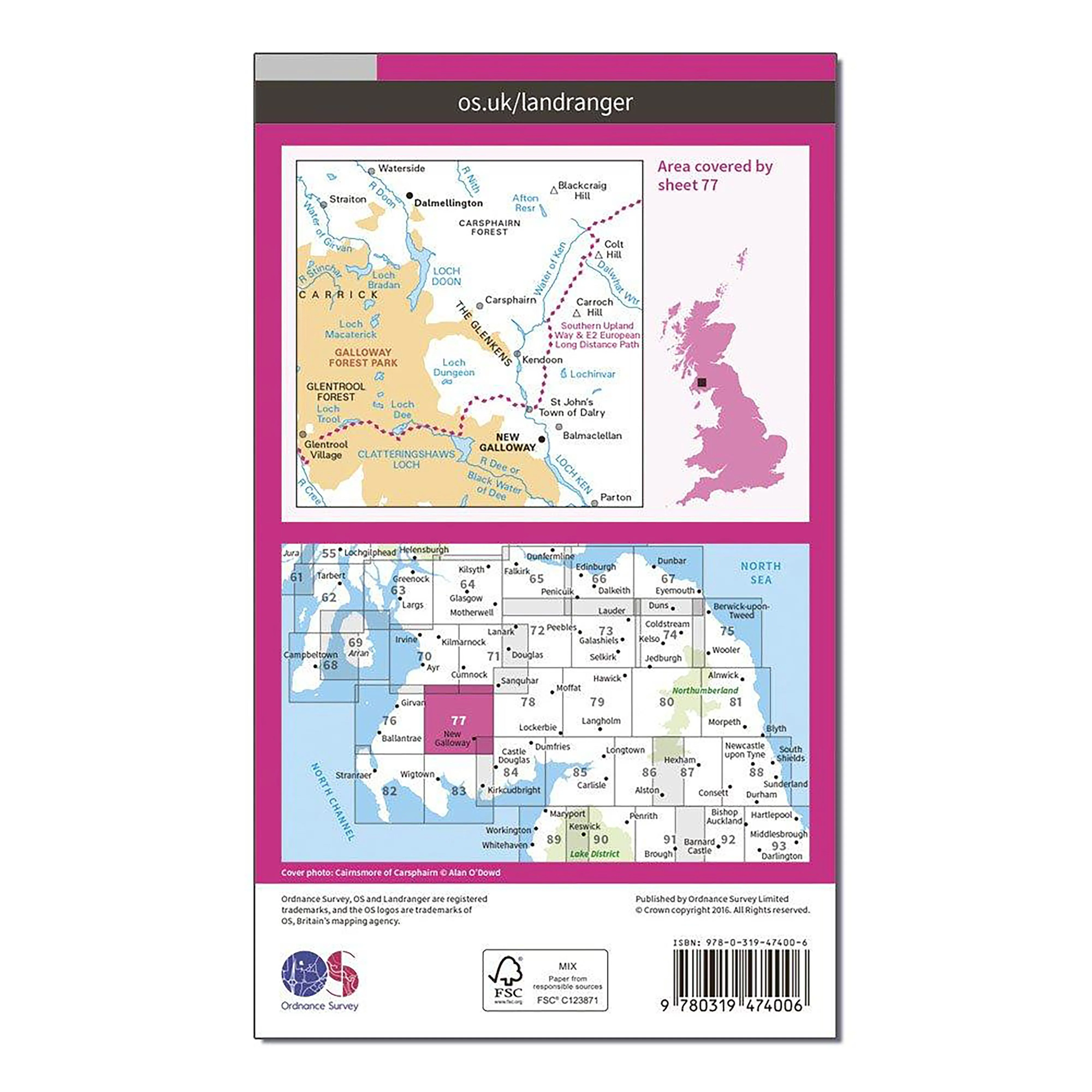 Landranger Active 77 Dalmellington & New Galloway, Galloway Forest Park Map With Digital Version - Image 2