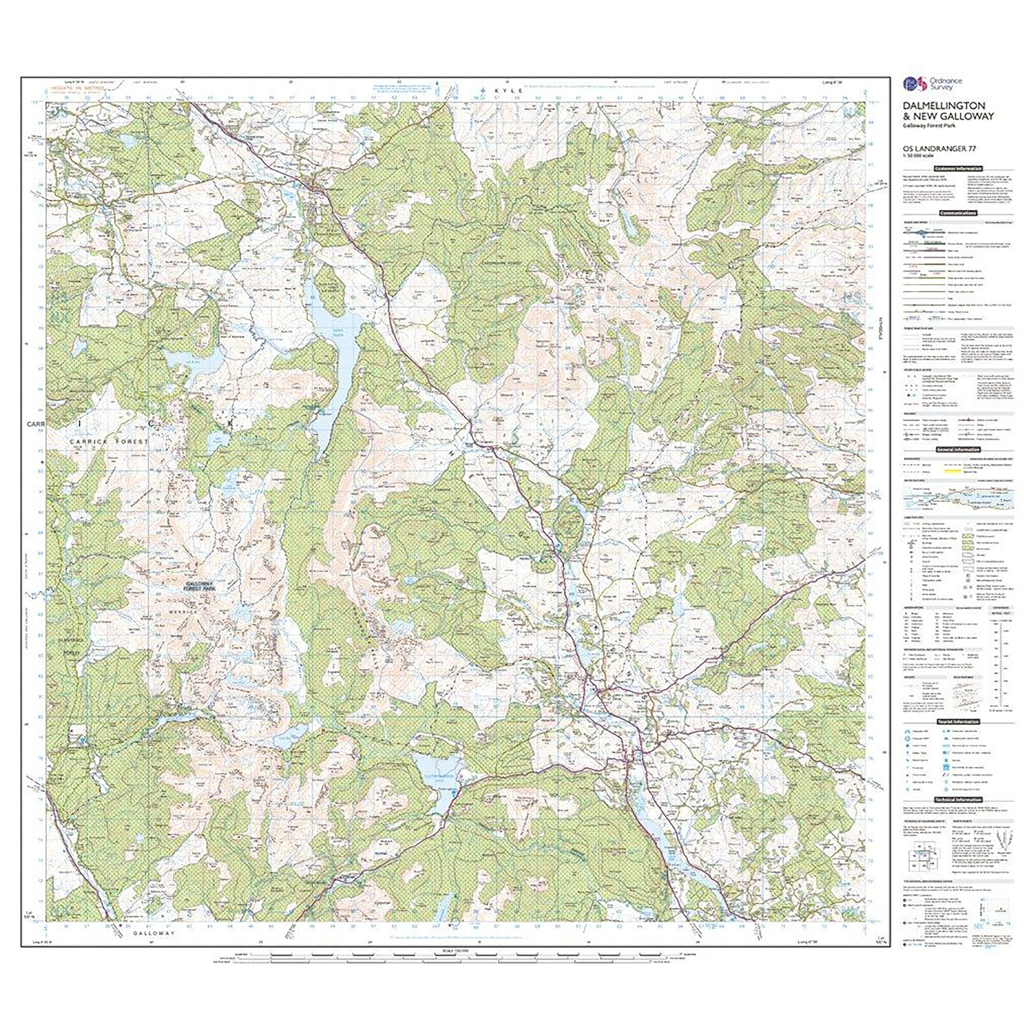 Landranger Active 77 Dalmellington & New Galloway, Galloway Forest Park Map With Digital Version - Image 3