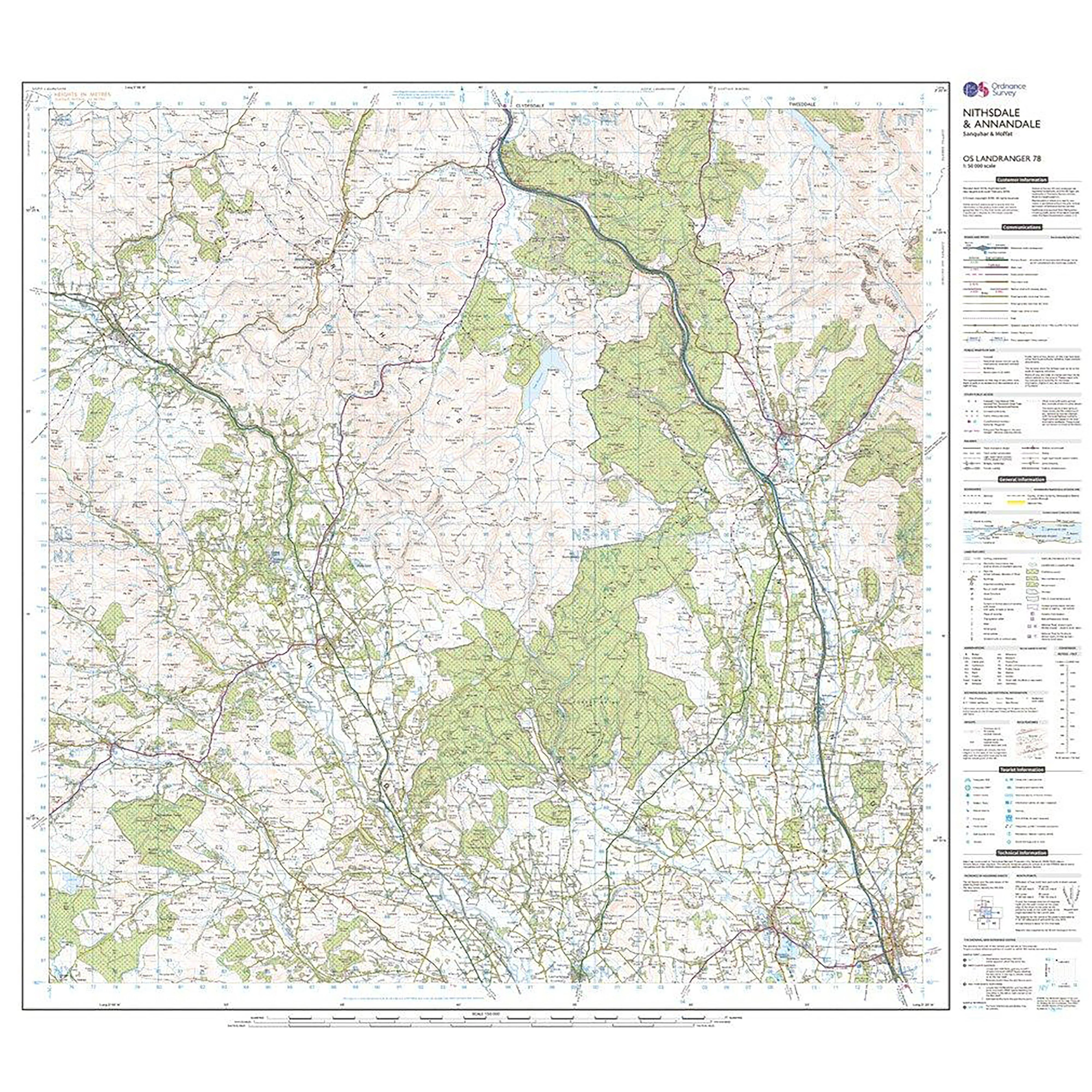 Landranger Active 78 Nithsdale & Annandale, Sanquhar & Moffat Map With Digital Version - Image 3