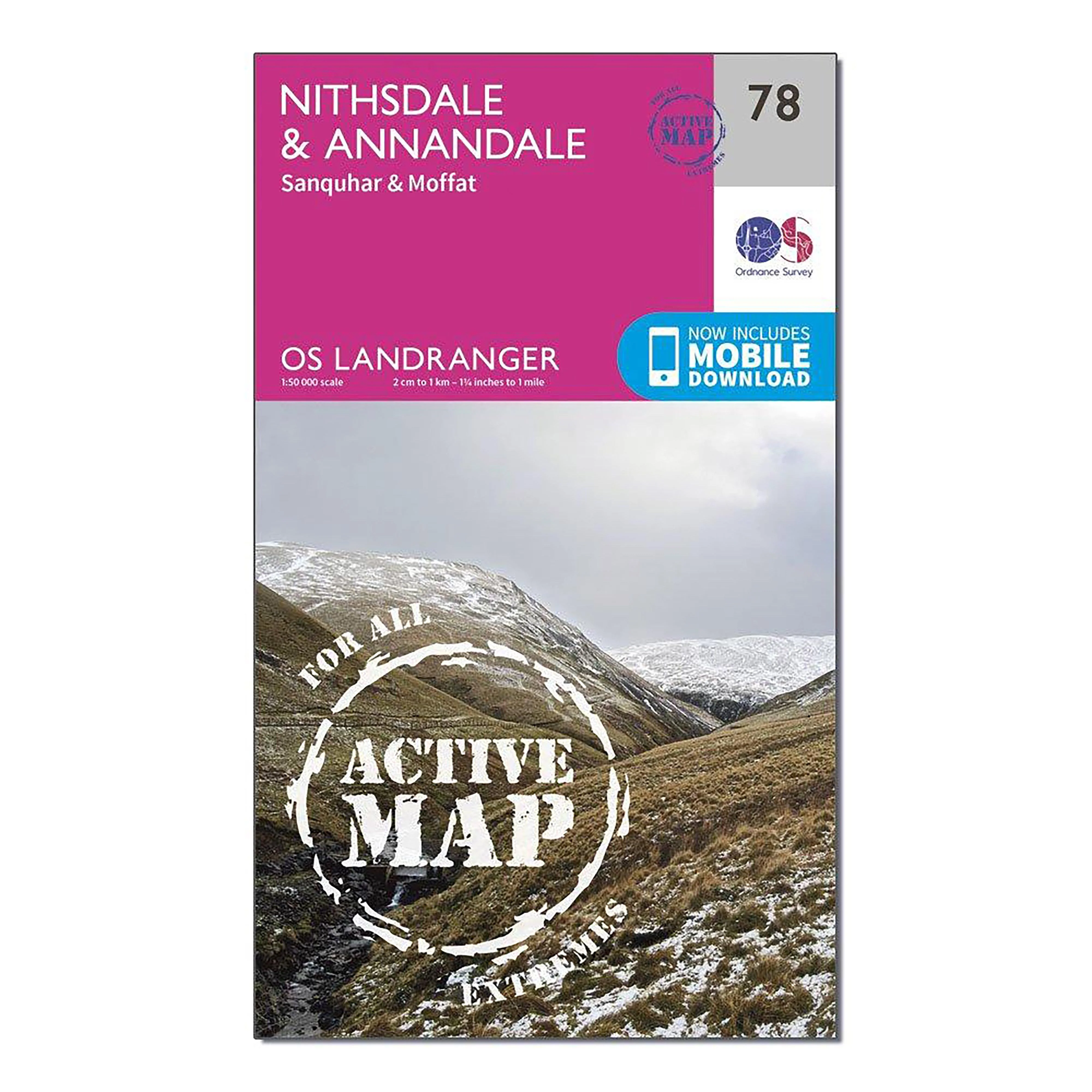 Landranger Active 78 Nithsdale & Annandale, Sanquhar & Moffat Map With Digital Version - Image 4