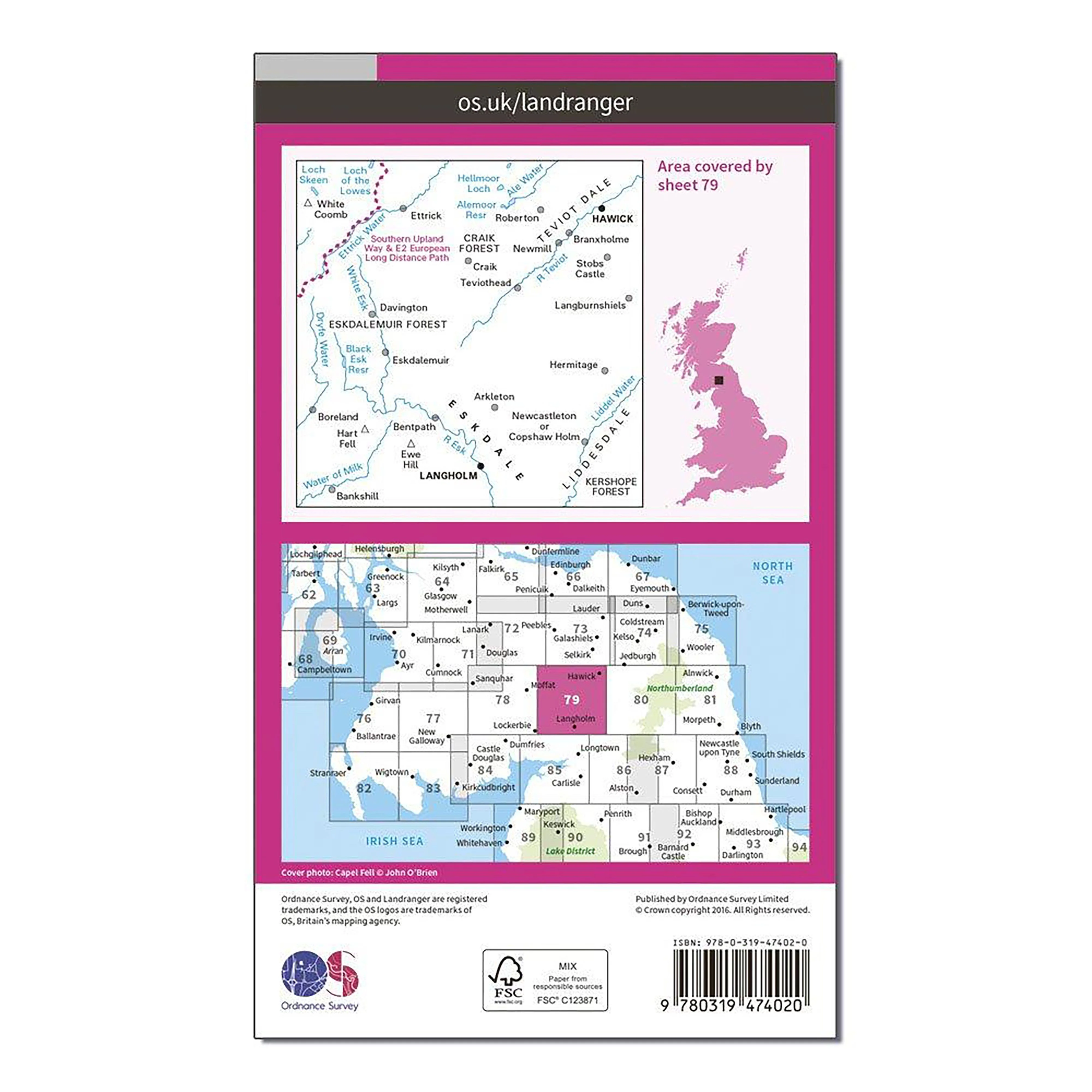 Landranger Active 79 Hawick & Eskdale, Langholm Map With Digital Version - Image 2