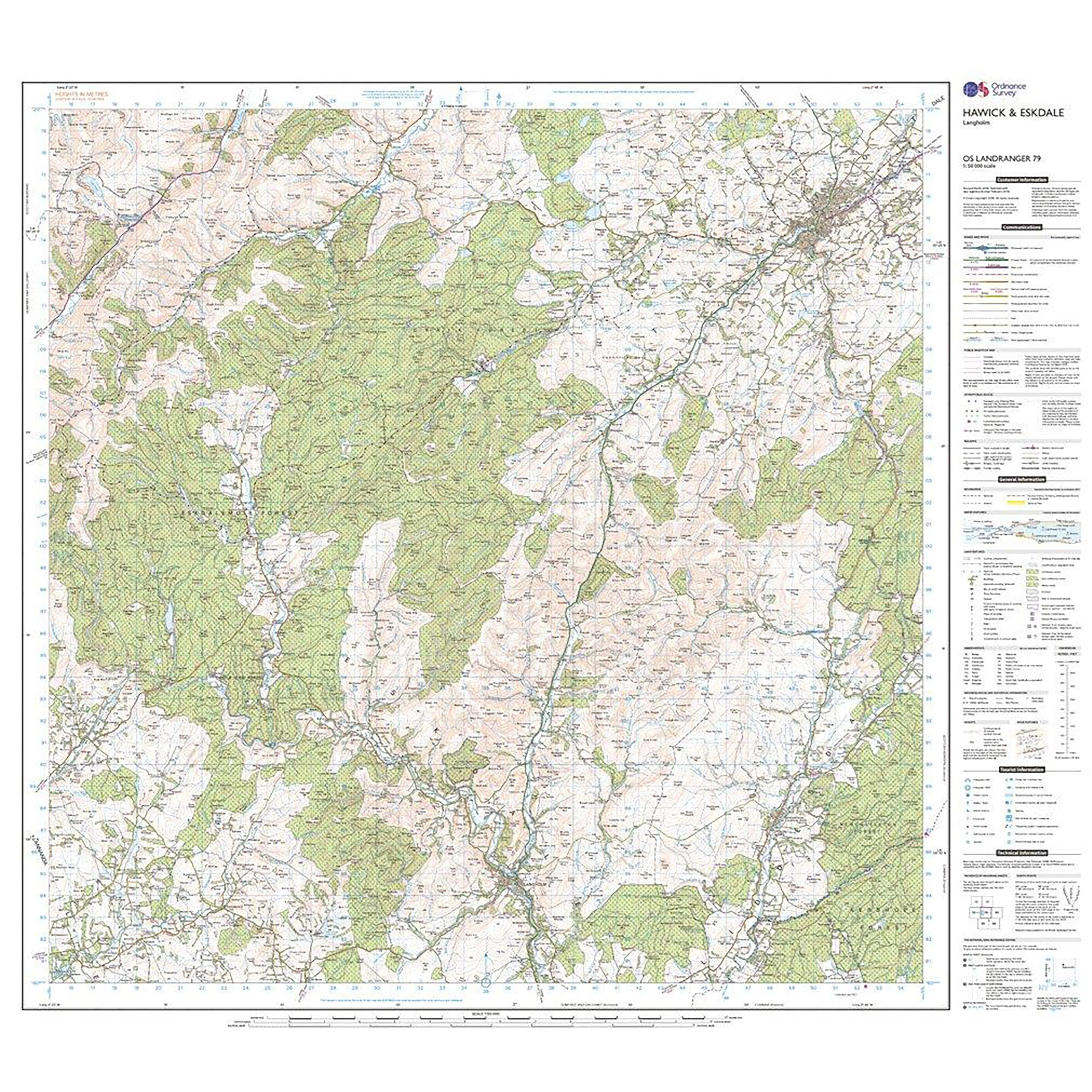 Landranger Active 79 Hawick & Eskdale, Langholm Map With Digital Version - Image 3