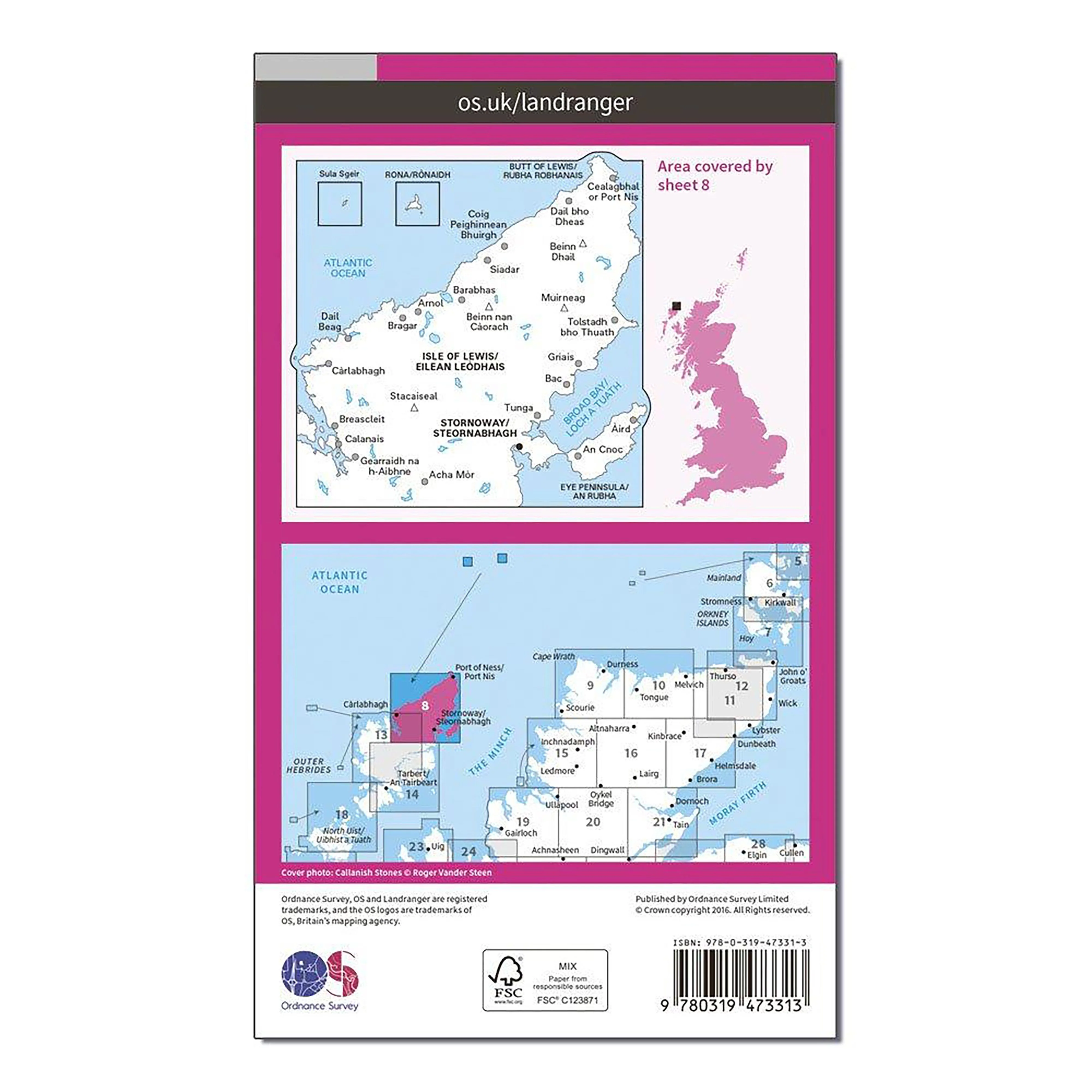 Landranger Active 8 Stornoway & North Lewis Map With Digital Version - Image 2