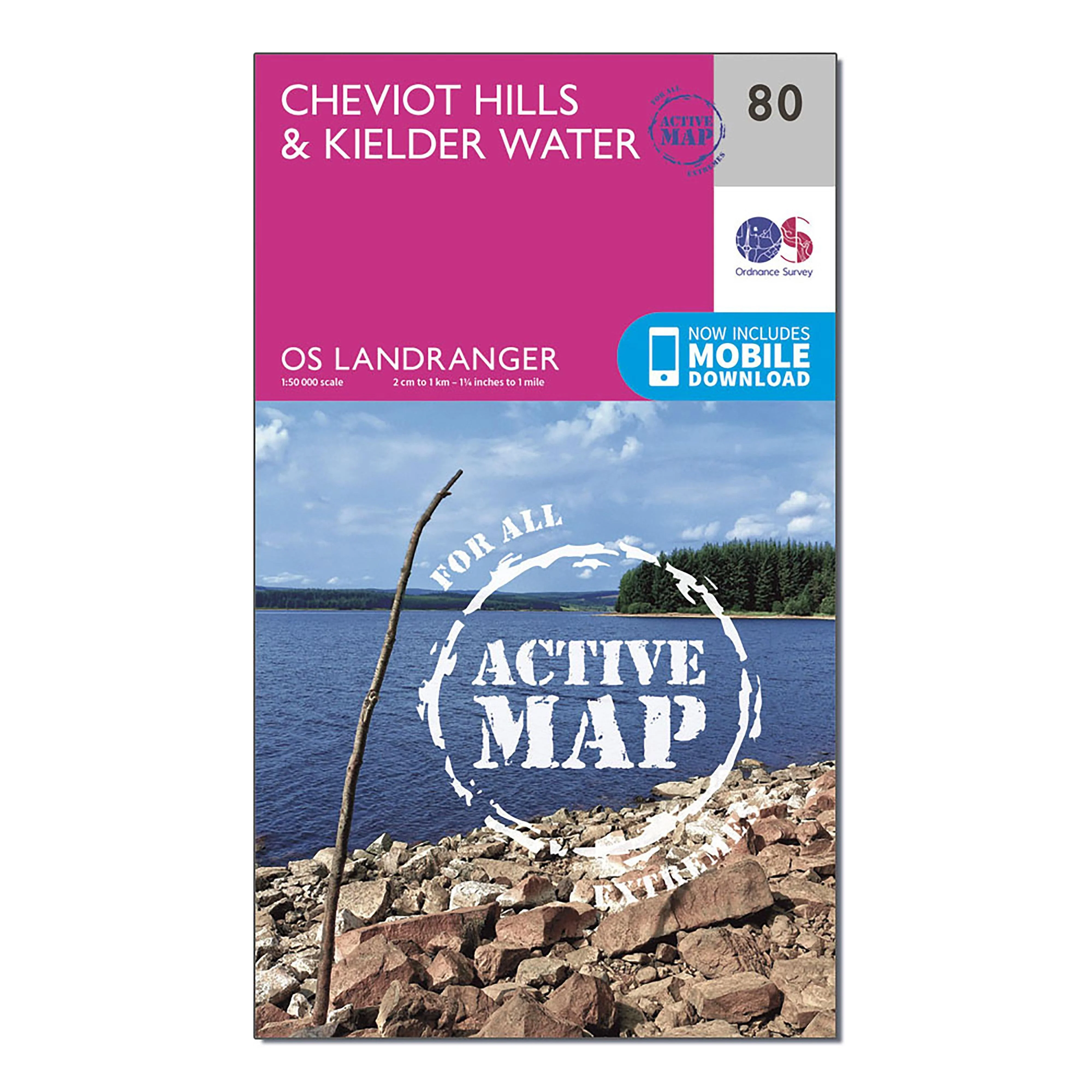 "Landranger Active 80 Cheviot Hills  Kielder Water Map With Digital Version""" - Image 4