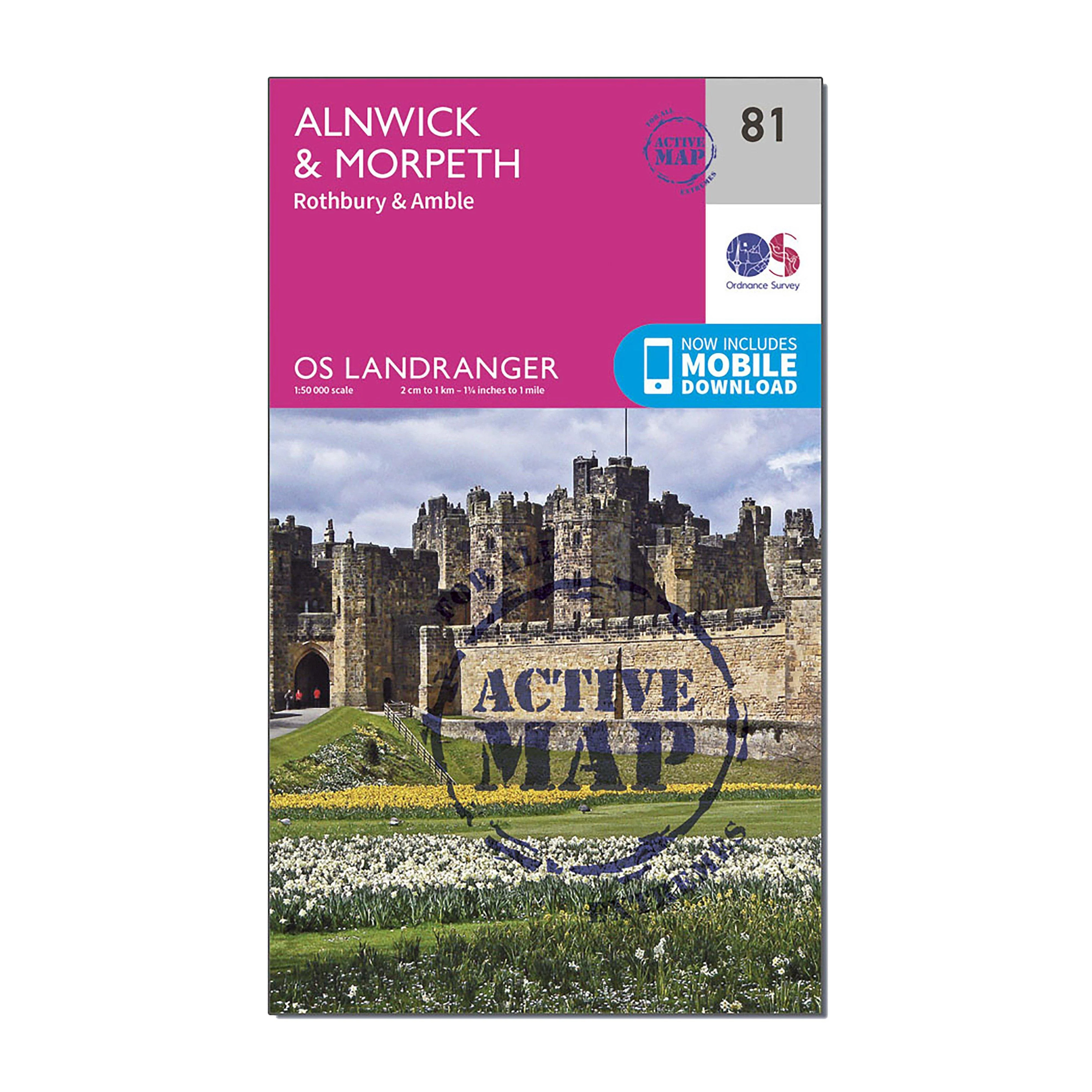 Landranger Active 81 Alnwick & Morpeth, Rothbury & Amble Map With Digital Version - Image 4